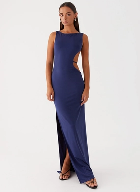 Sutton Maxi Dress - Navy Tulle Air Timeless Style Wear