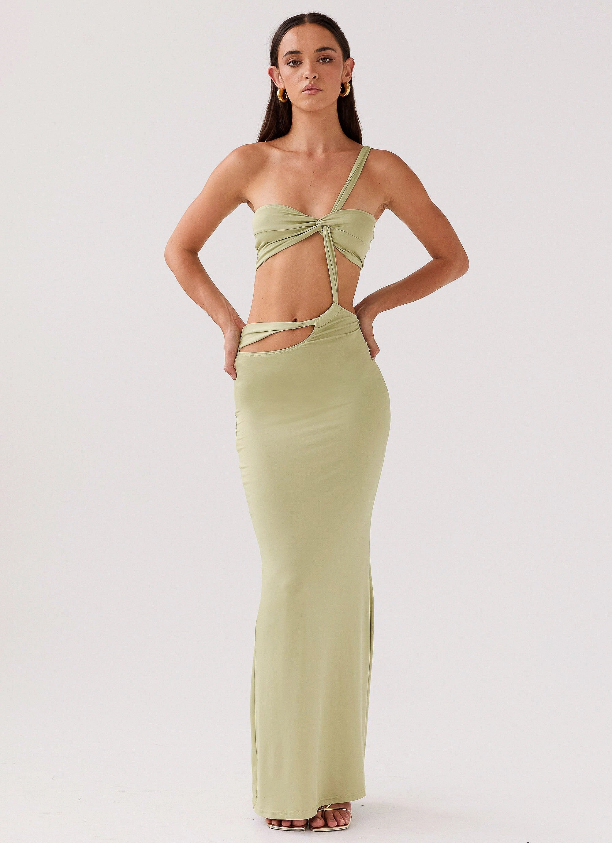 Smooth Layers Sycamore Twist Maxi Dress - Fern