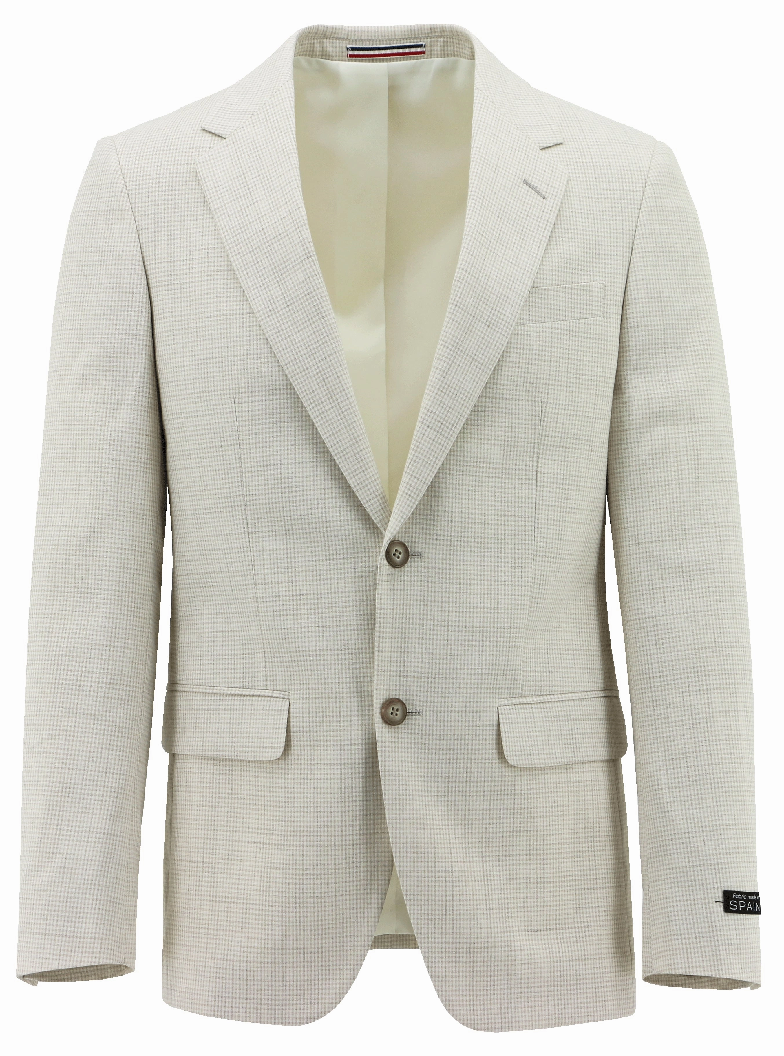 Elastic Hem Adjustment Lazio Sand Cotton Blend Sports Jacket
