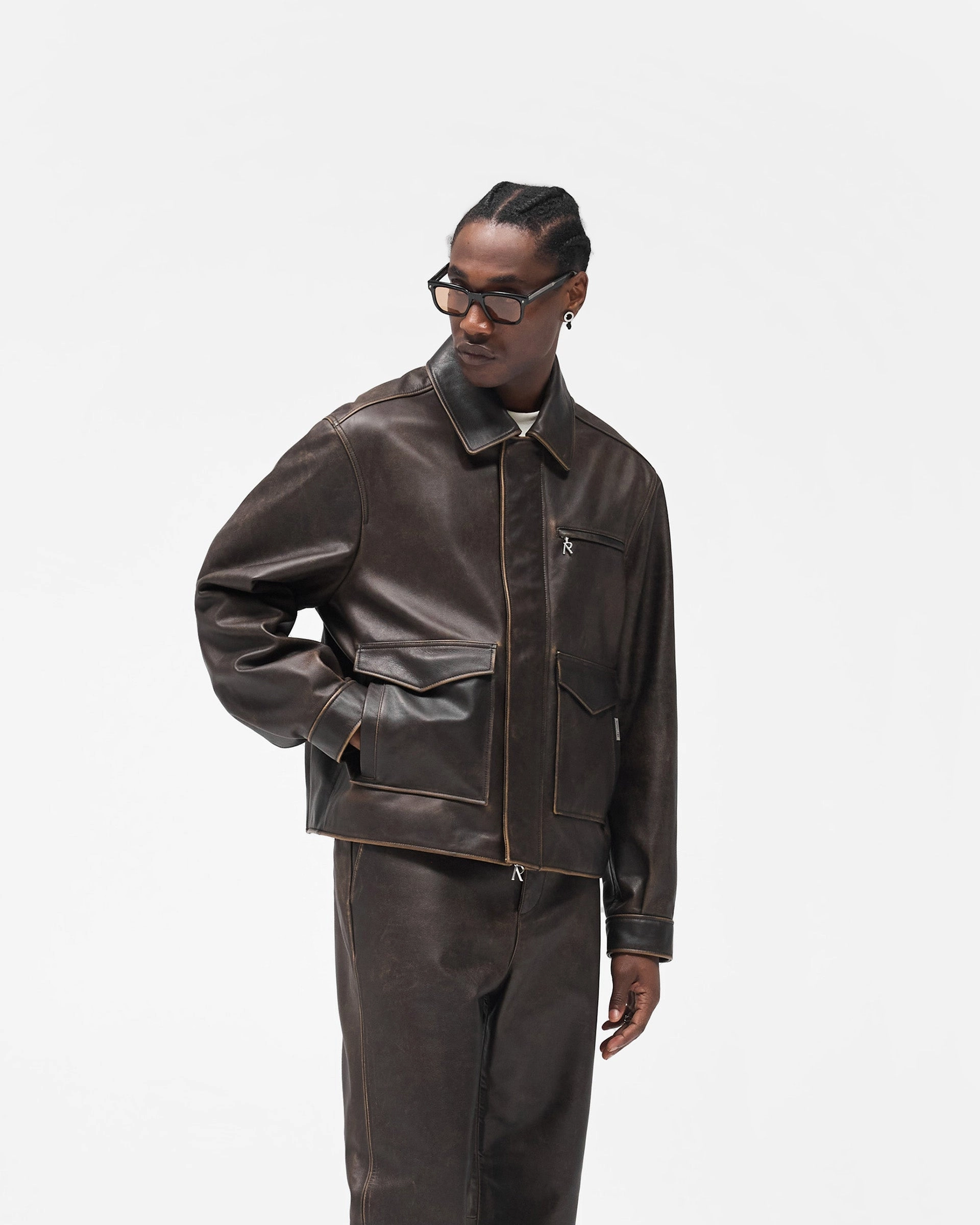 Sunfade Leather Jacket - Nero SoftshellMaterial Durable Outer Layer