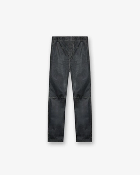 Crisp Design Quick Flex Distressed Leather Pant - Black