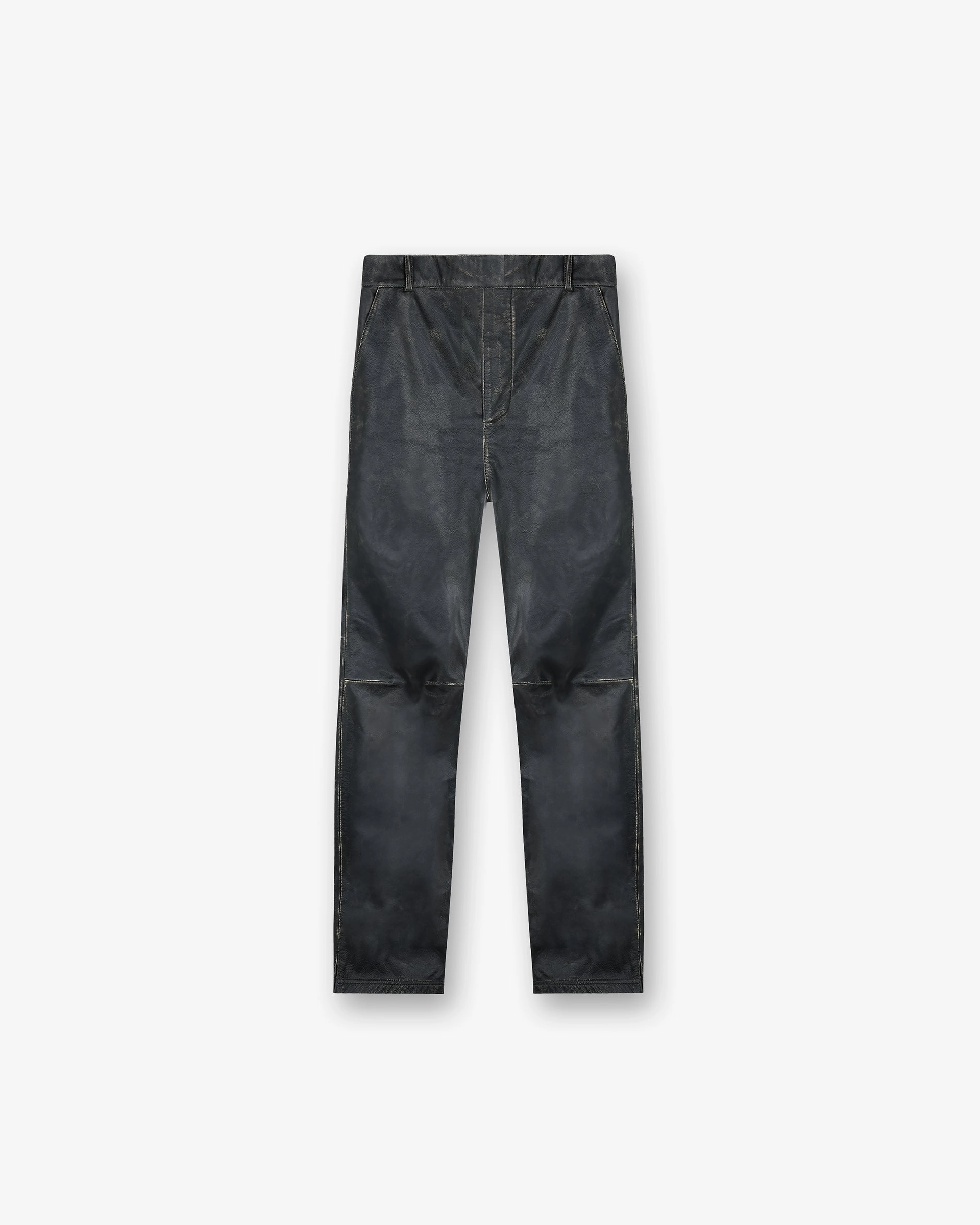 Crisp Design Quick Flex Distressed Leather Pant - Black