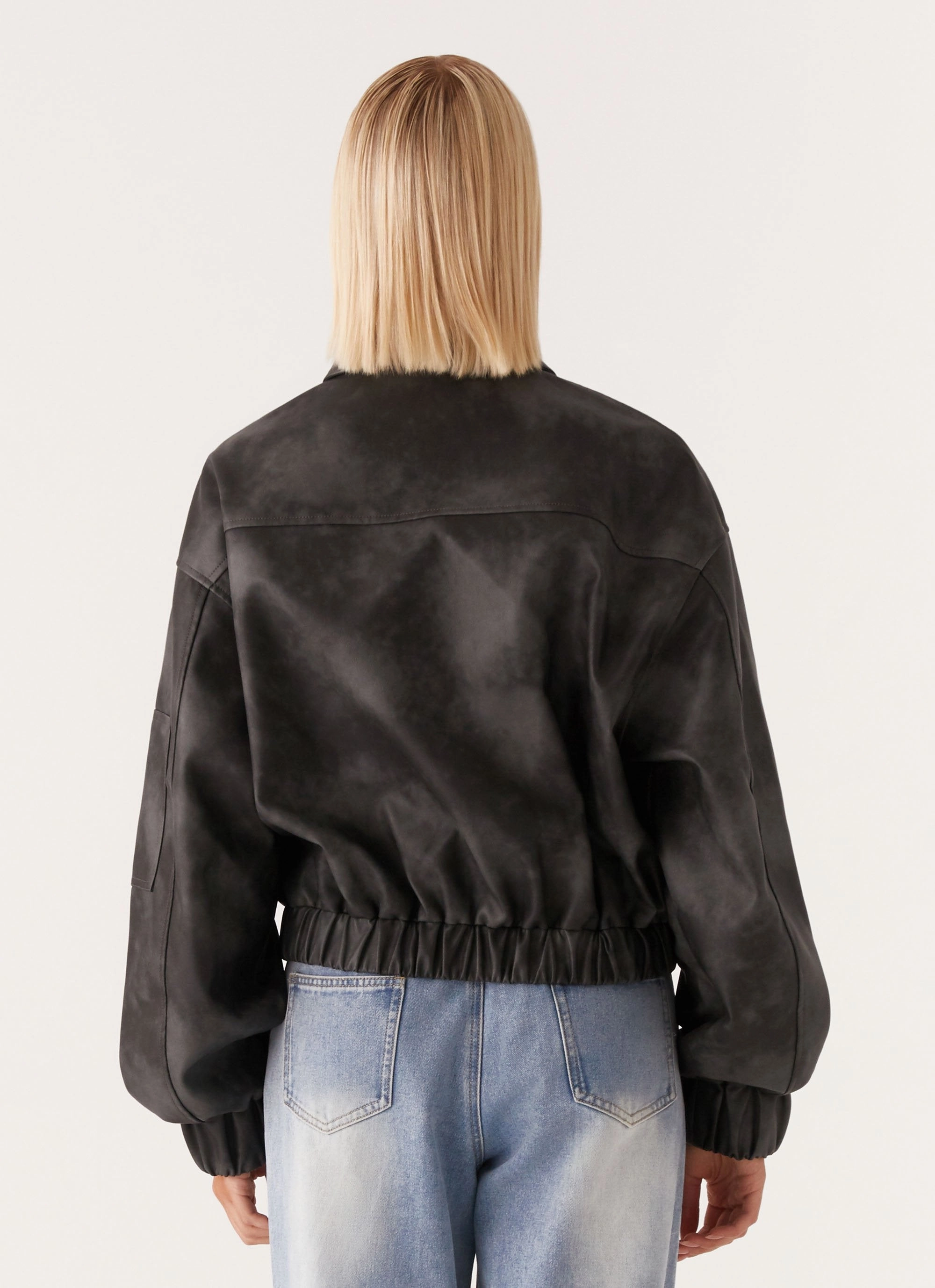 MultiAngleVentilation Stain Proof Washington Bomber Jacket - Black