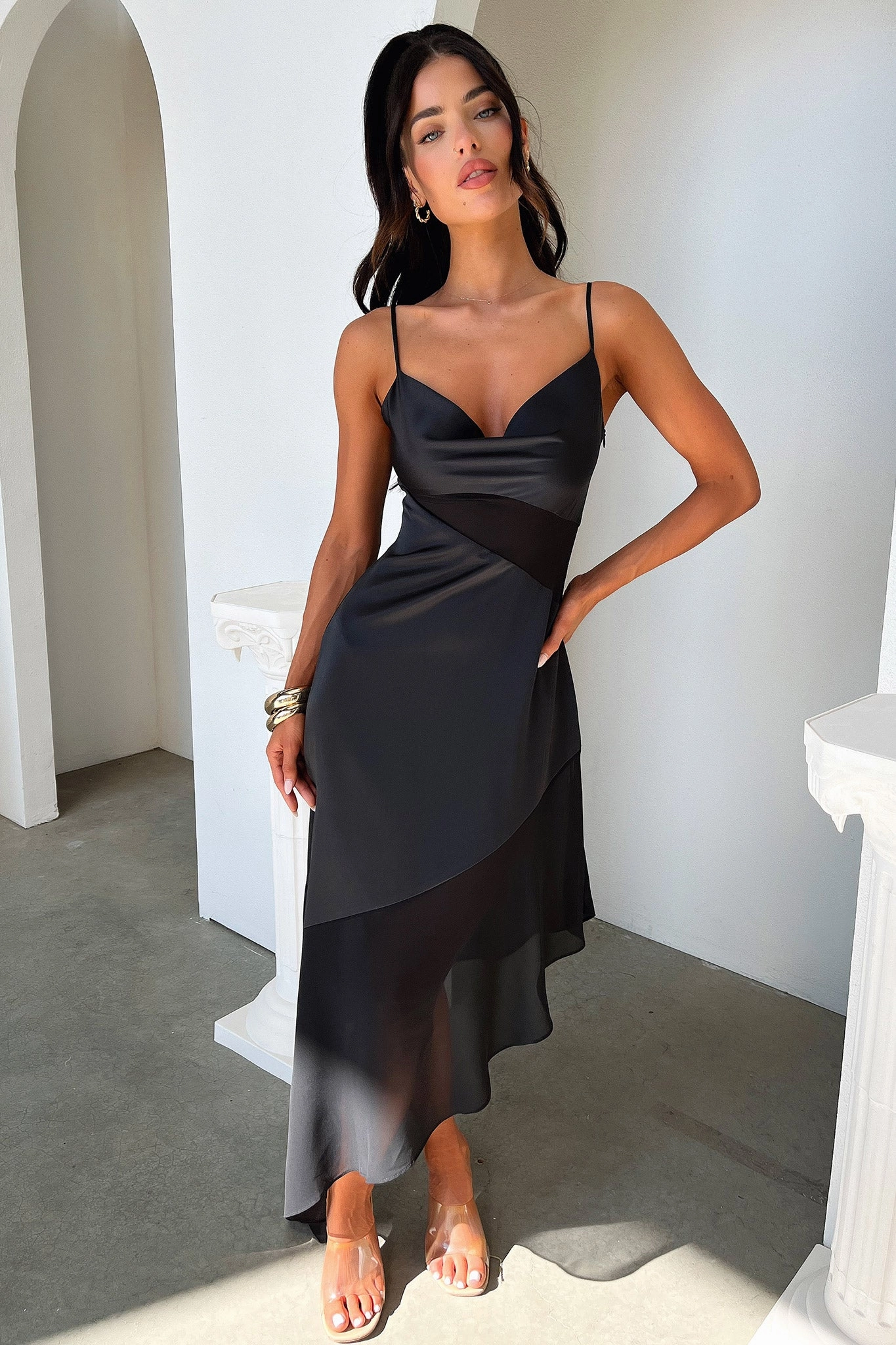 Plus Fit Vibrant Form Talena Dress - Black