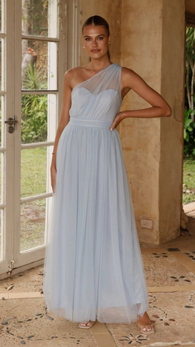 Talissa Tulle Maxi Dress - Blue Light Comfort
