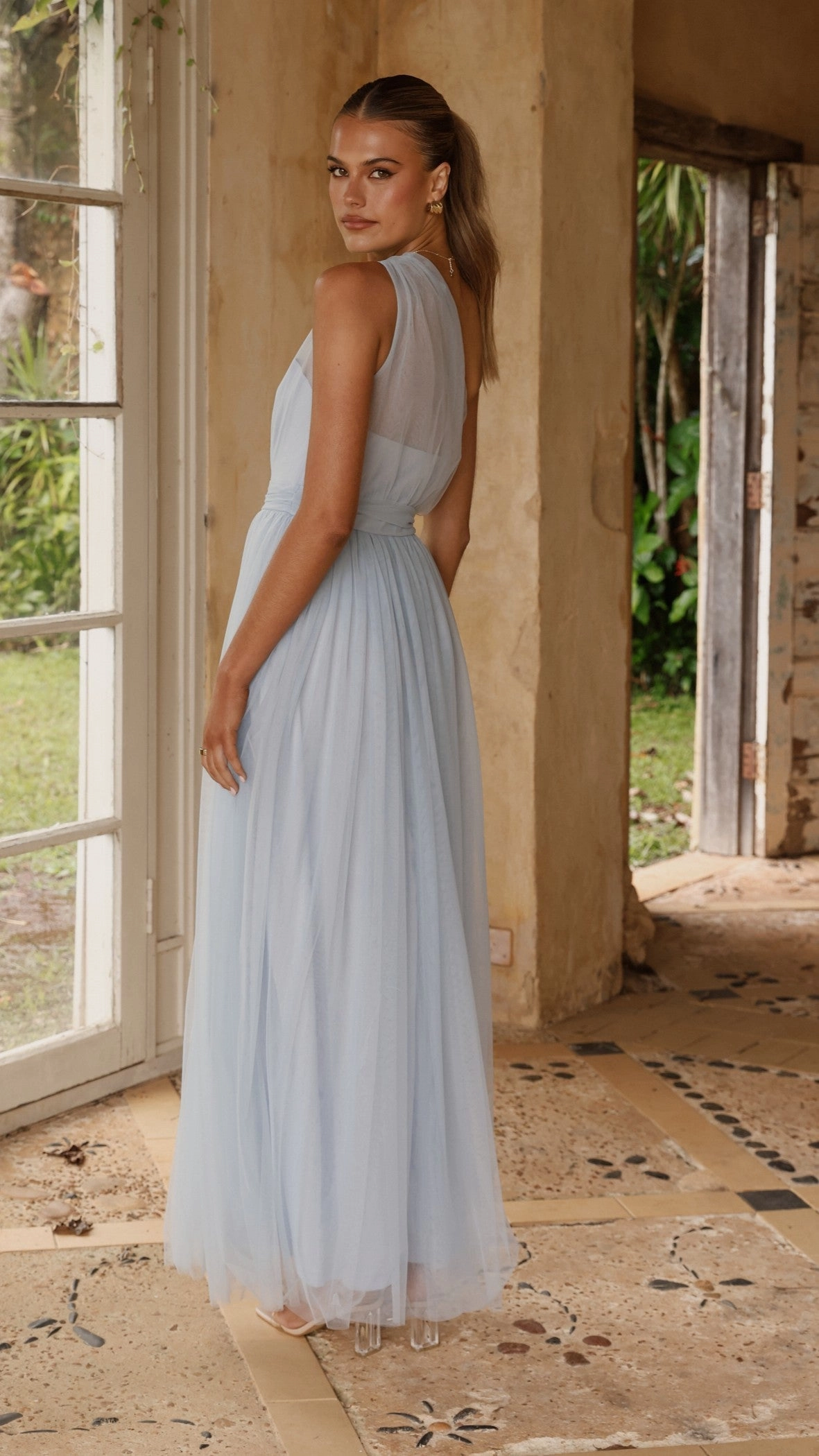 Talissa Tulle Maxi Dress - Blue sweet moment
