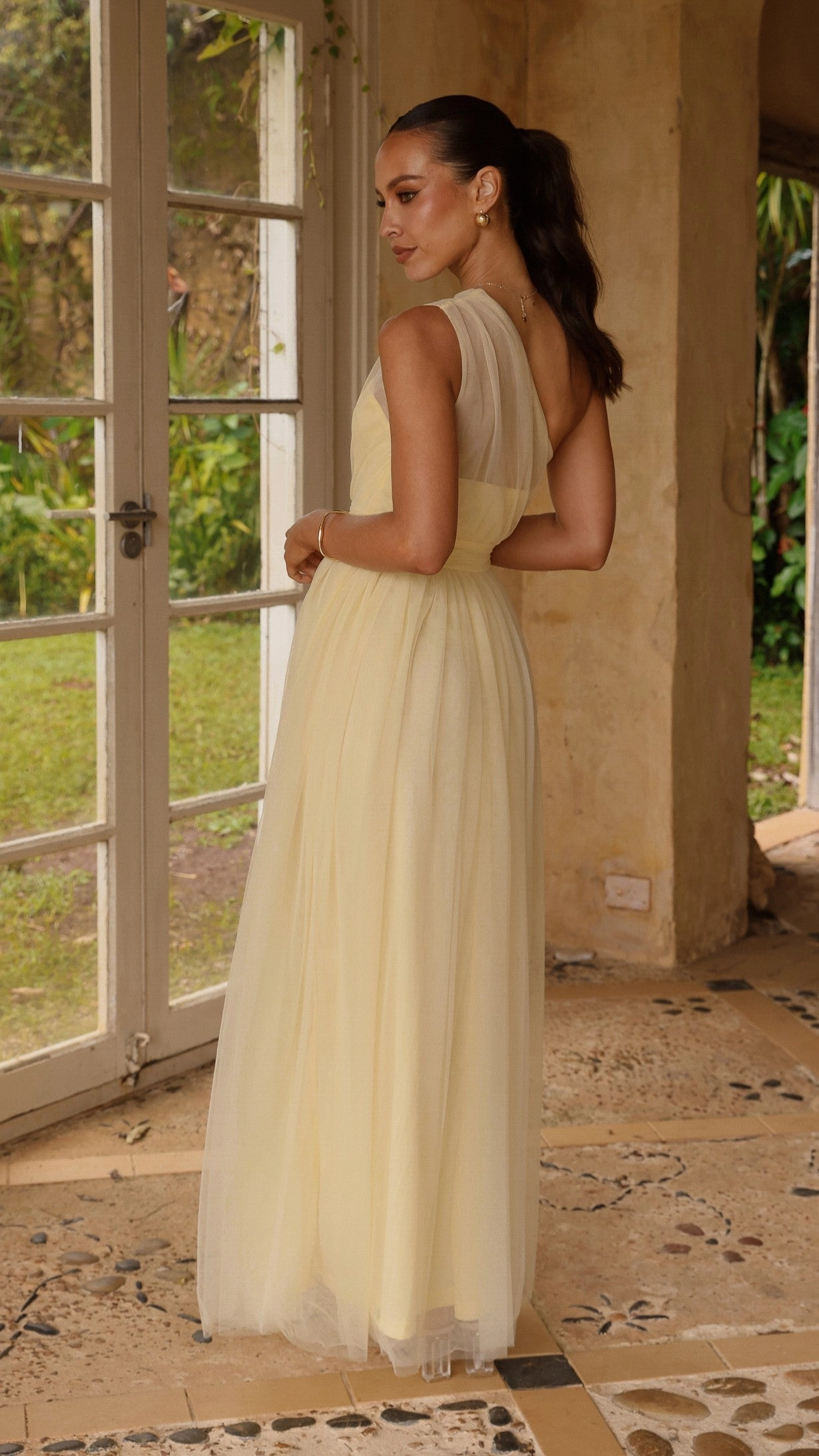 Timeless Trend City Layer Talissa Tulle Maxi Dress - Yellow