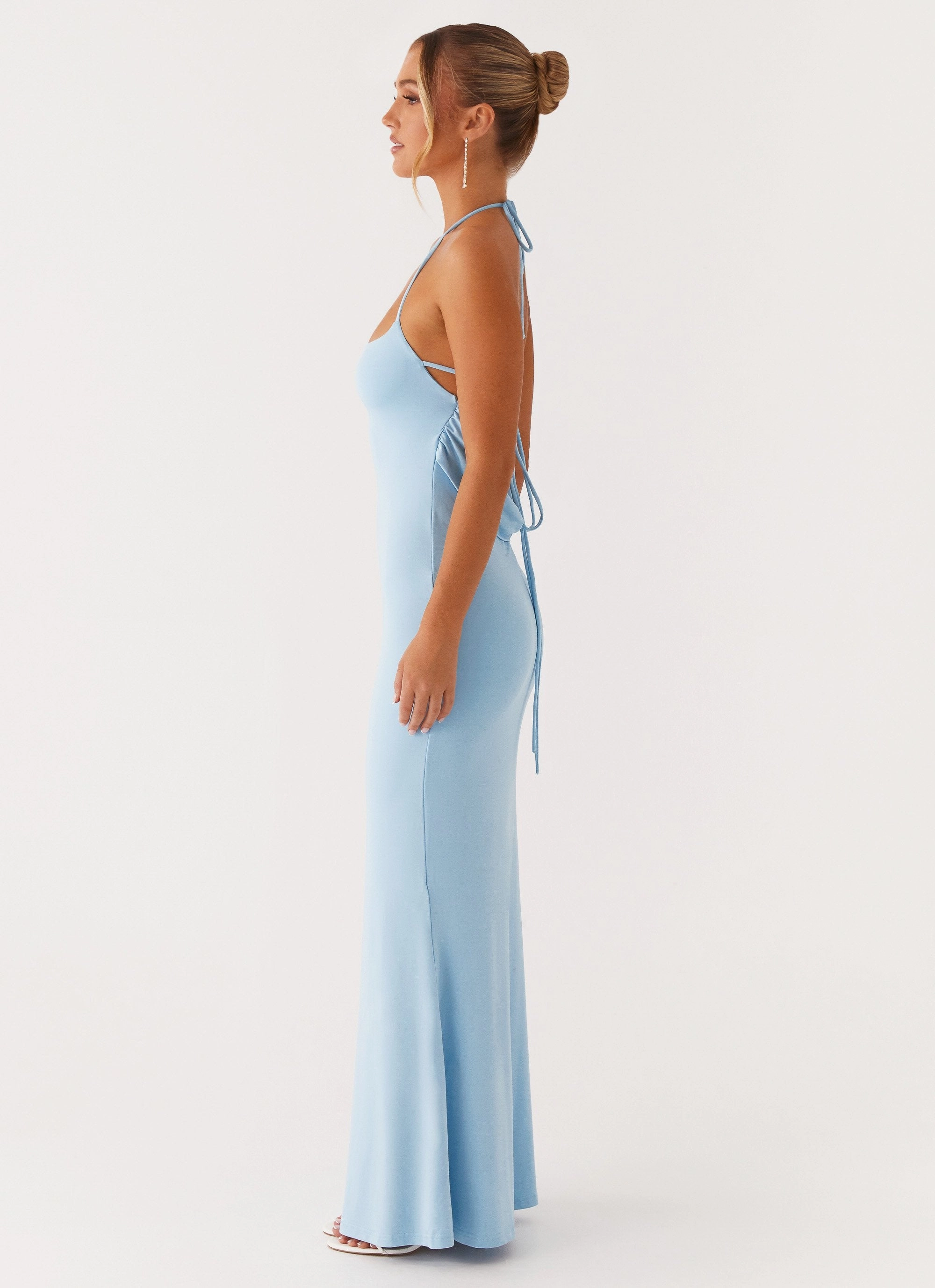 Dry-Clean-Only Crisp Look Talk About Us Maxi Dress - Blue