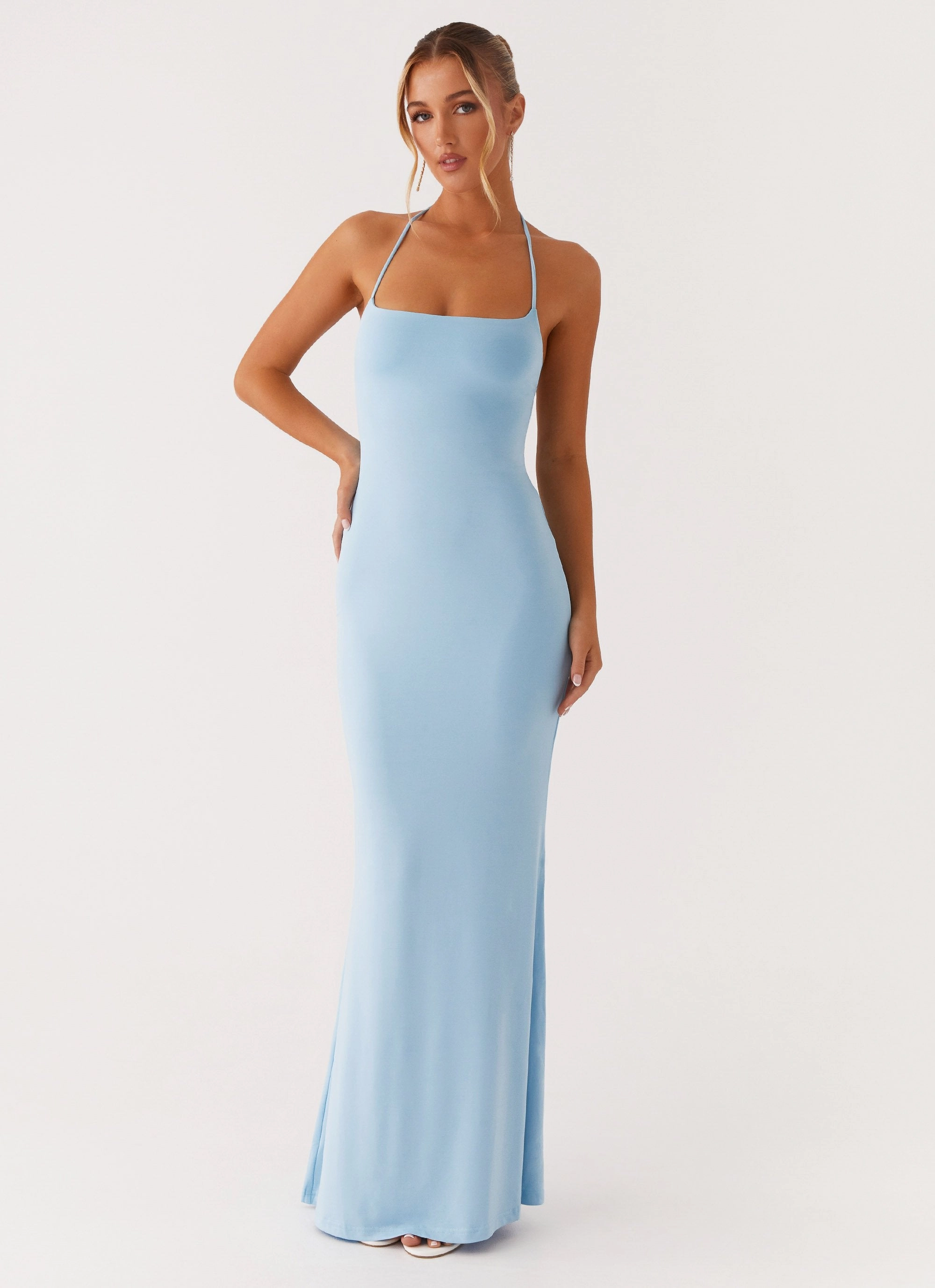 Talk About Us Maxi Dress - Blue Travel Staple