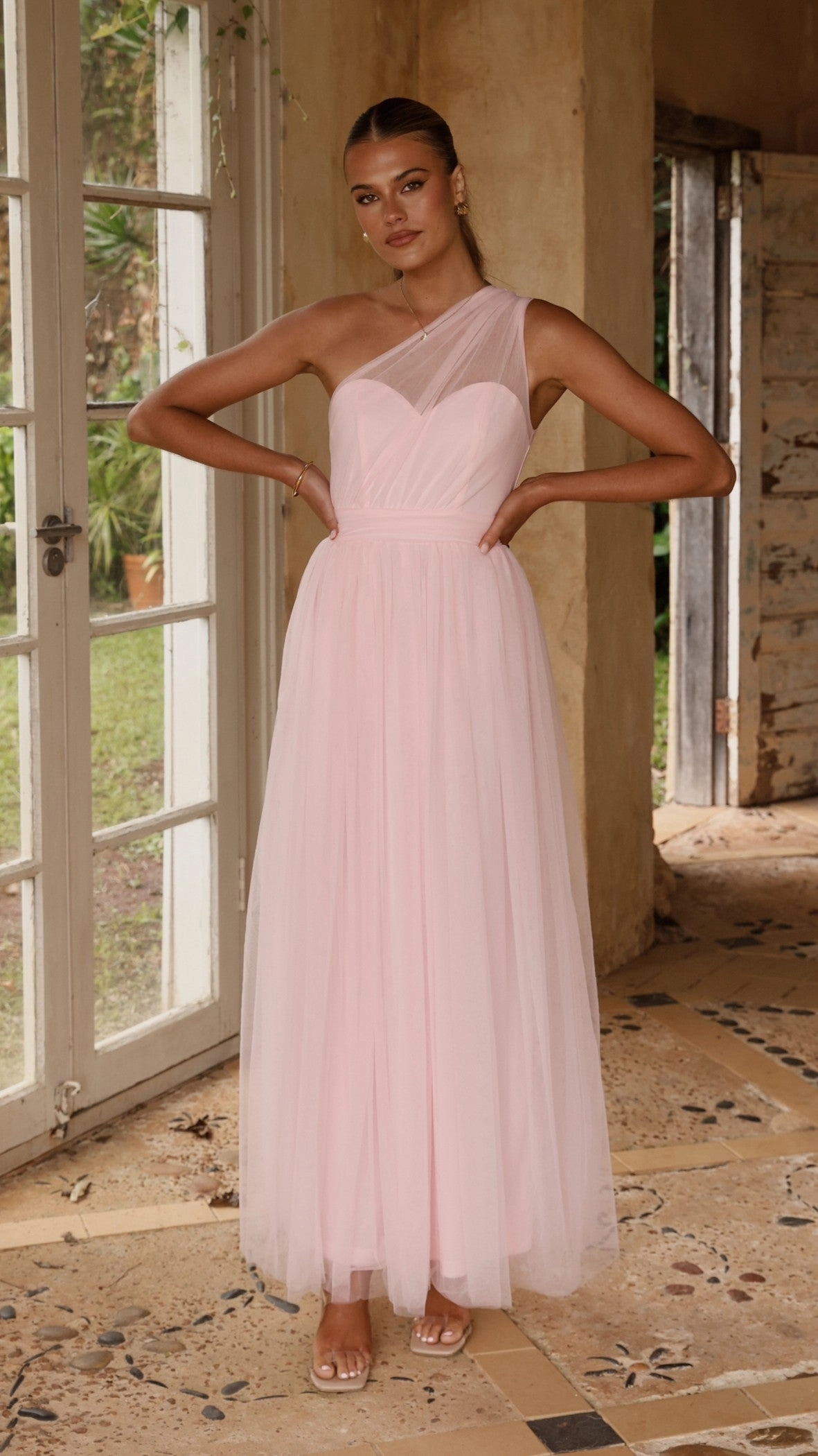 Relaxing Style Talissa Tulle Maxi Dress - Pink