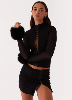 Sharp Look Winter Staple Tayanna Mini Skirt - Black