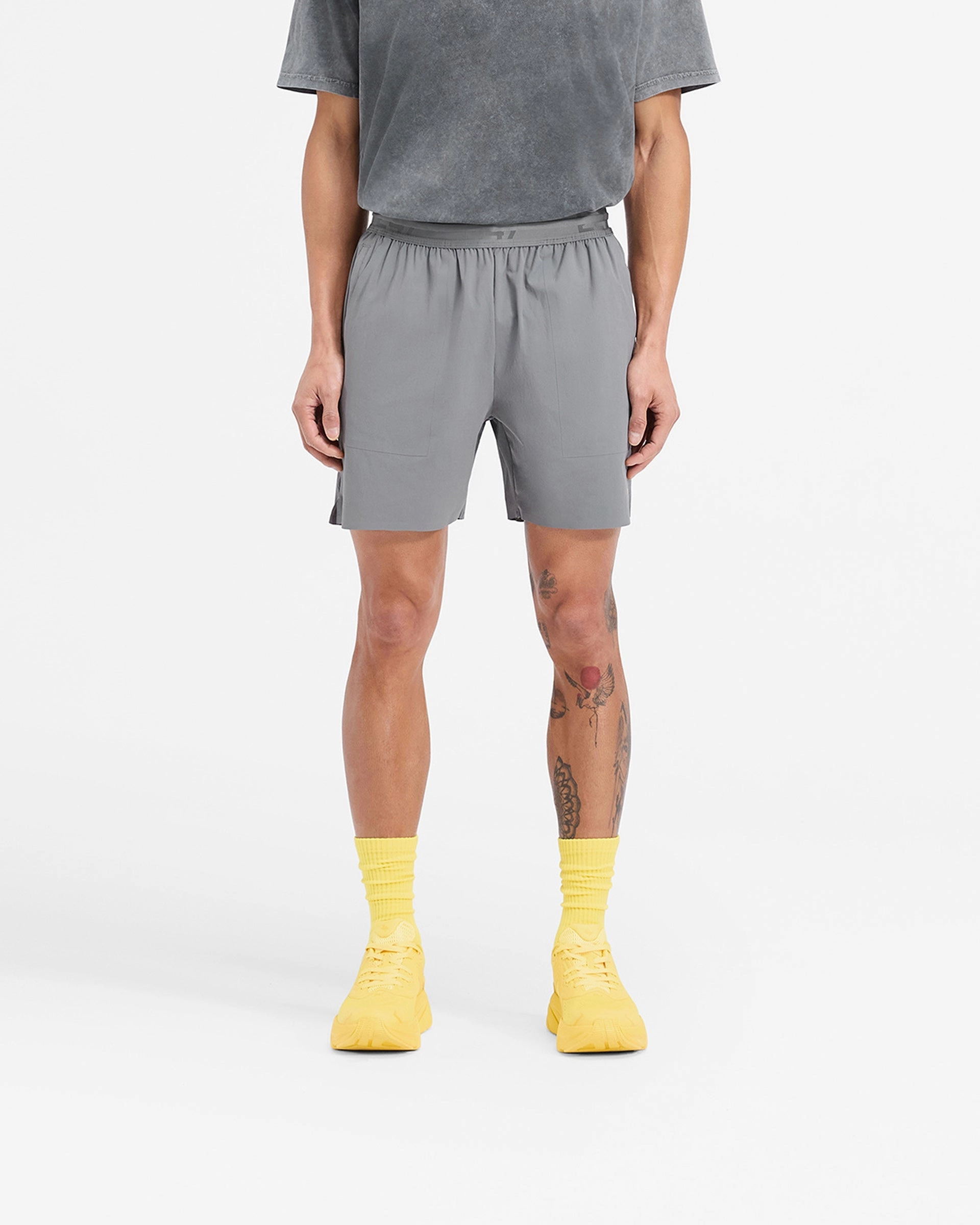 Team 247 Fused Shorts - Pewter Lemon TaglessLabeling