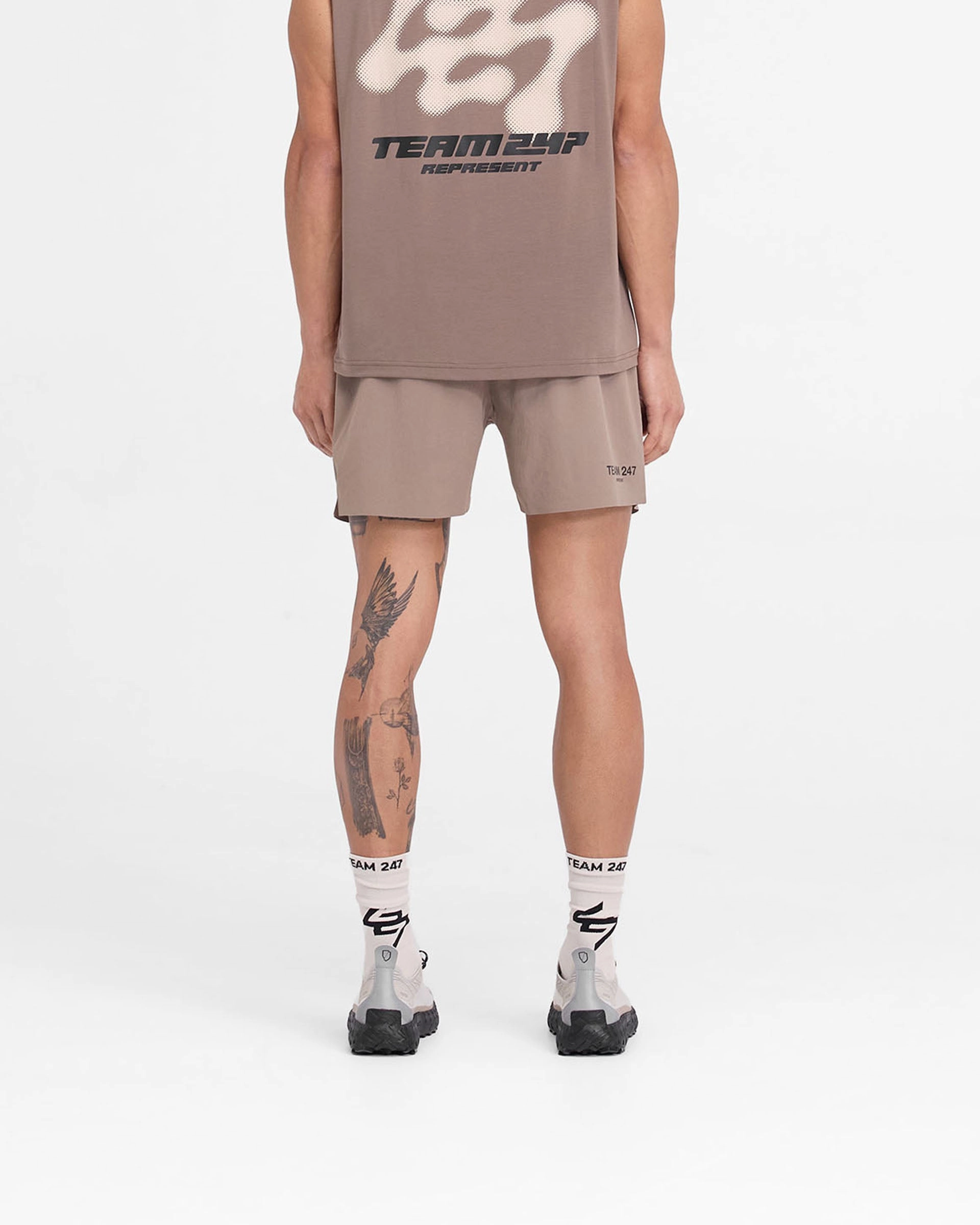 Travel Friendly Lightweight Design Team 247 Fused Shorts - Umber