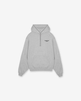 Team 247 Oversized Hoodie - Ash Grey Formal Occasion Garment Washed Finish