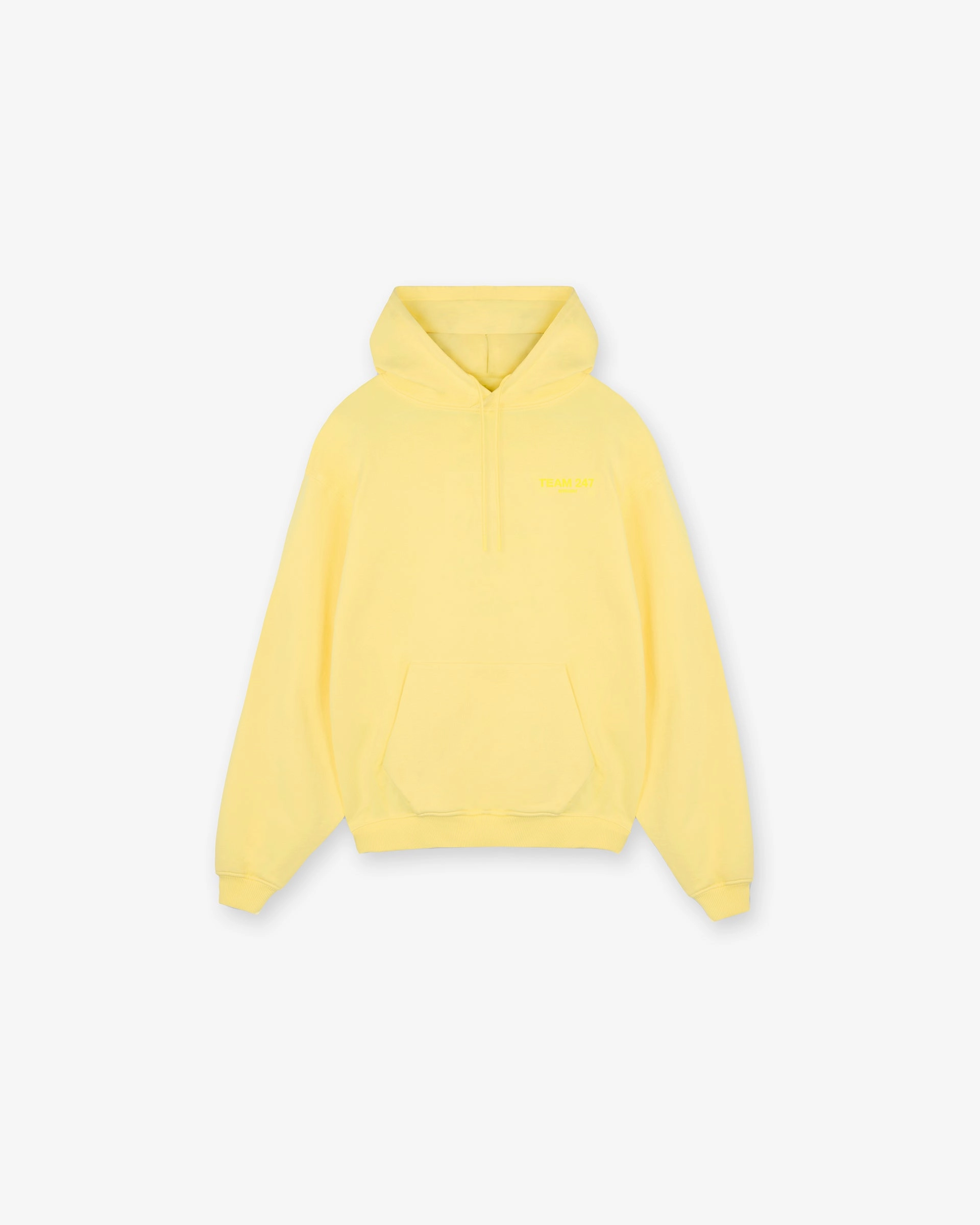 Team 247 Oversized Hoodie - Lemon Formal Casual Retro Vibe