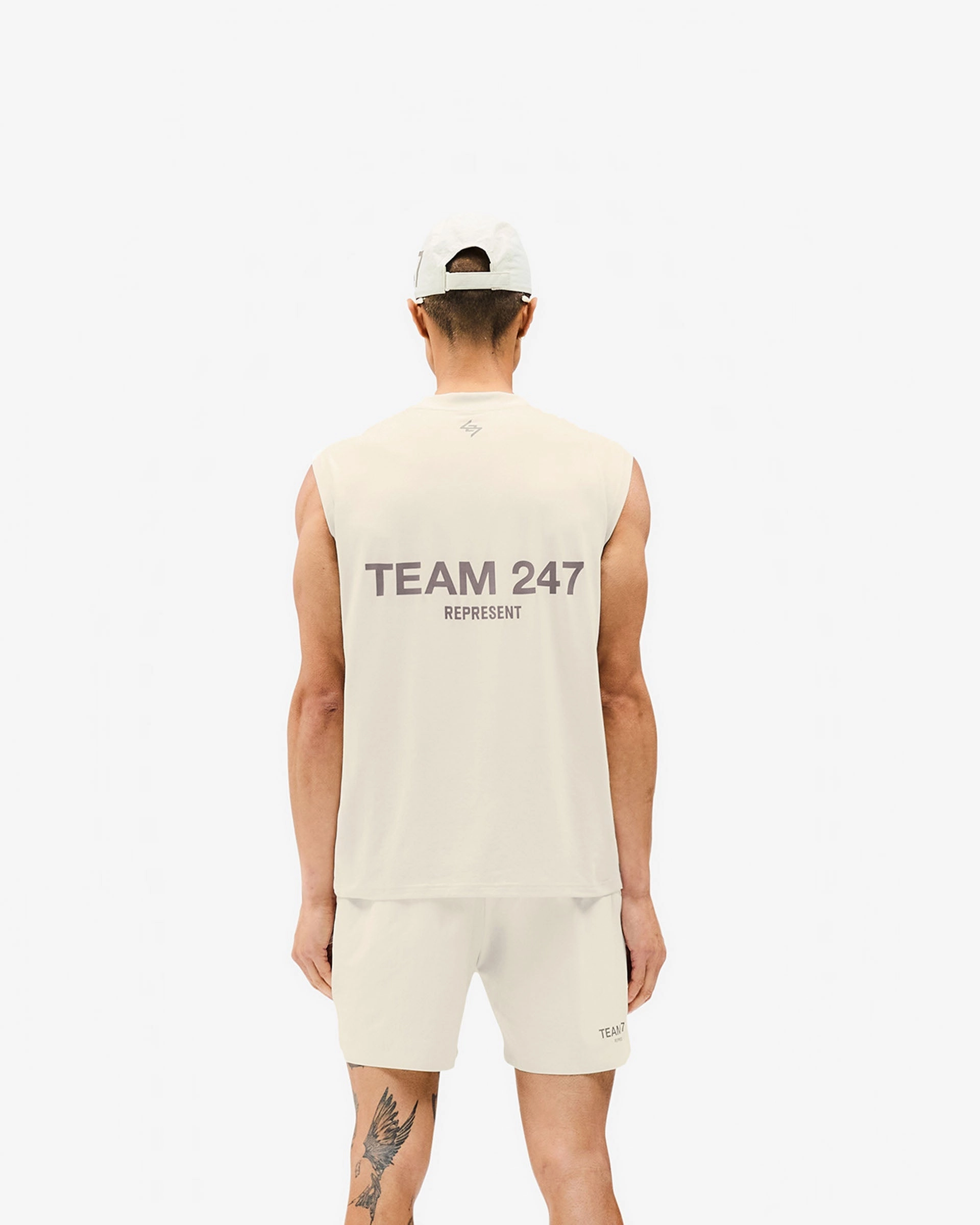 Team 247 Oversized Tank - Cream Fit Comfort Stain Resistant