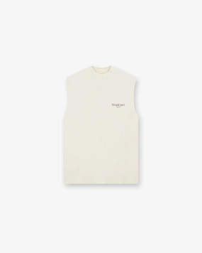 Team 247 Oversized Tank - Cream Comfortable Layers