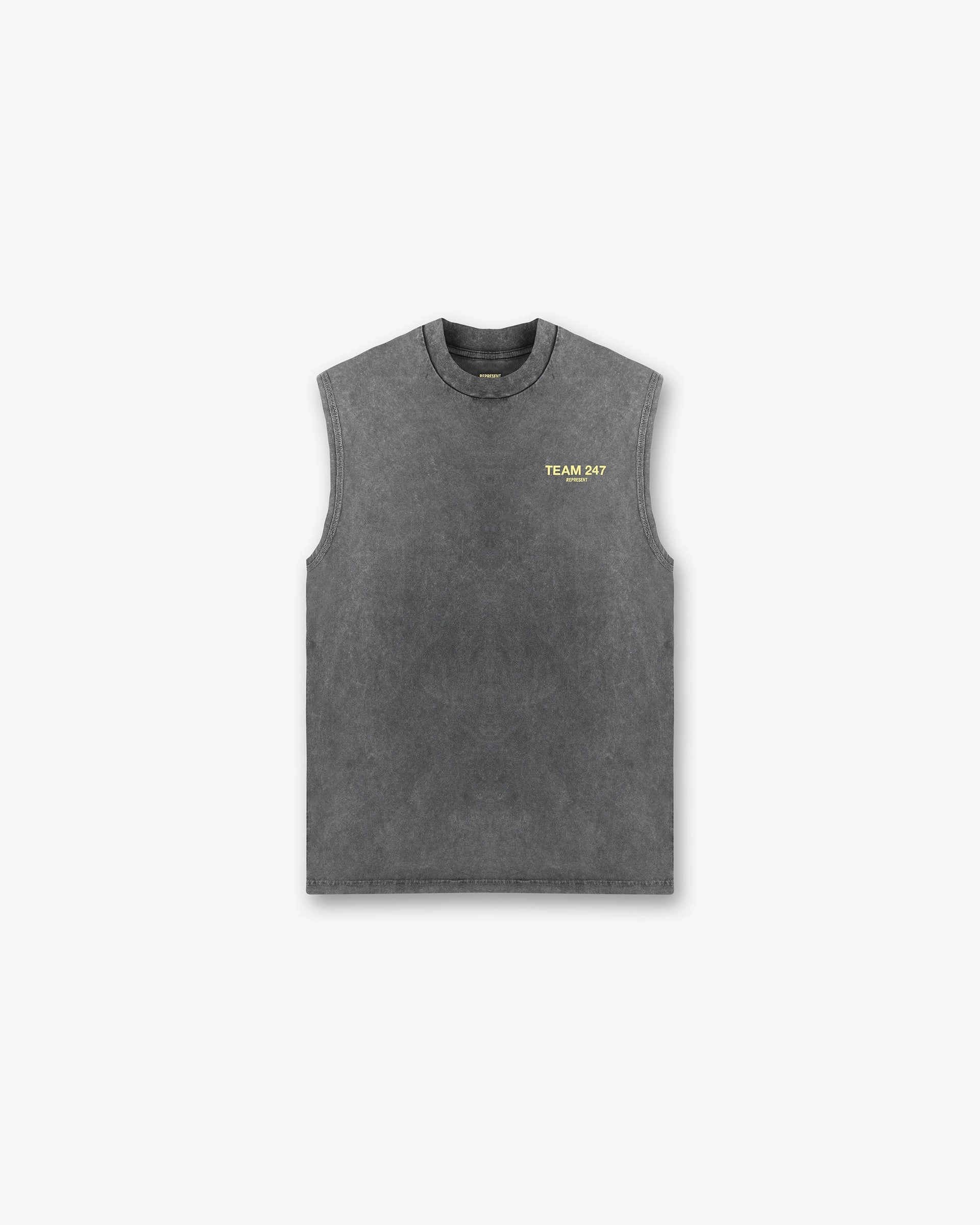 Team 247 Oversized Tank - Pewter Lemon Abstract print Fashion Fit