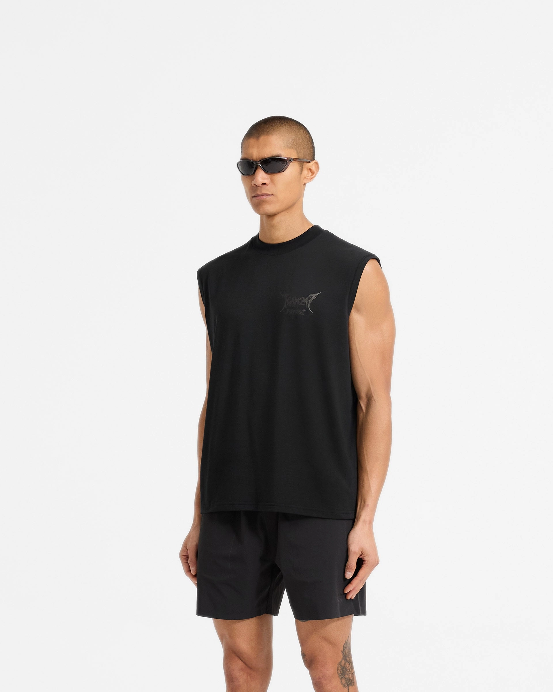 Team 247 X END Oversized Tank - Jet Black Effortless Wear Fit Cool and Relaxed