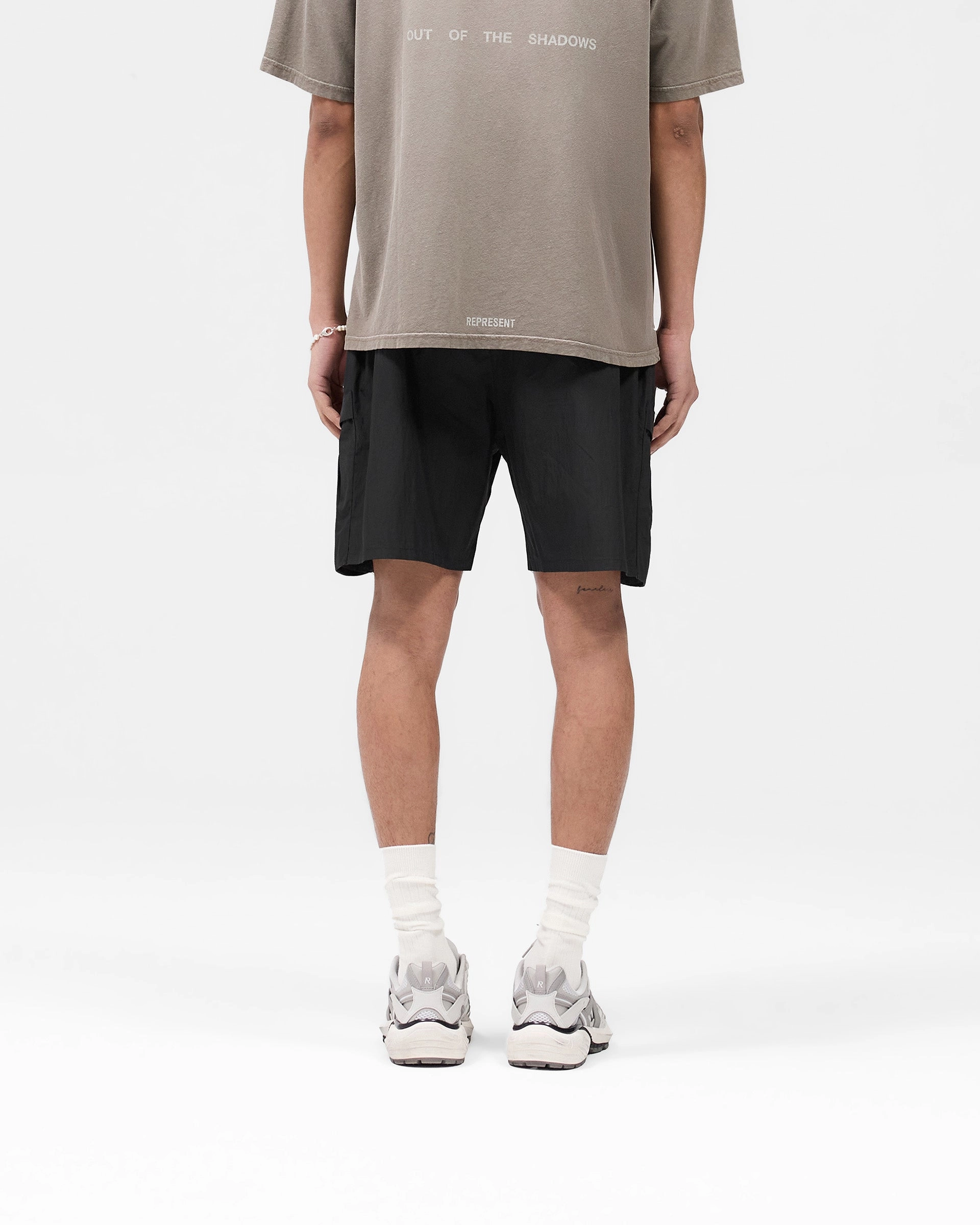 Tech Cargo Short - Jet Black Camouflage Style Sport Comfort