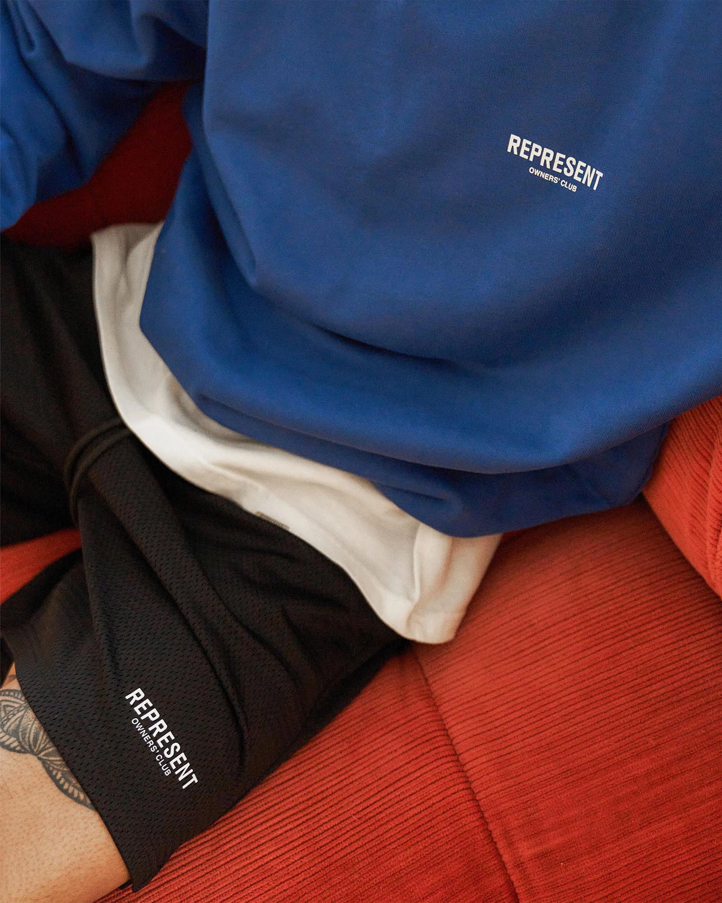 Represent Owners Club Mesh Shorts - Black Sporty Flex