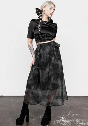 Tempest Tie Waist Midaxi Skirt Street Vibe