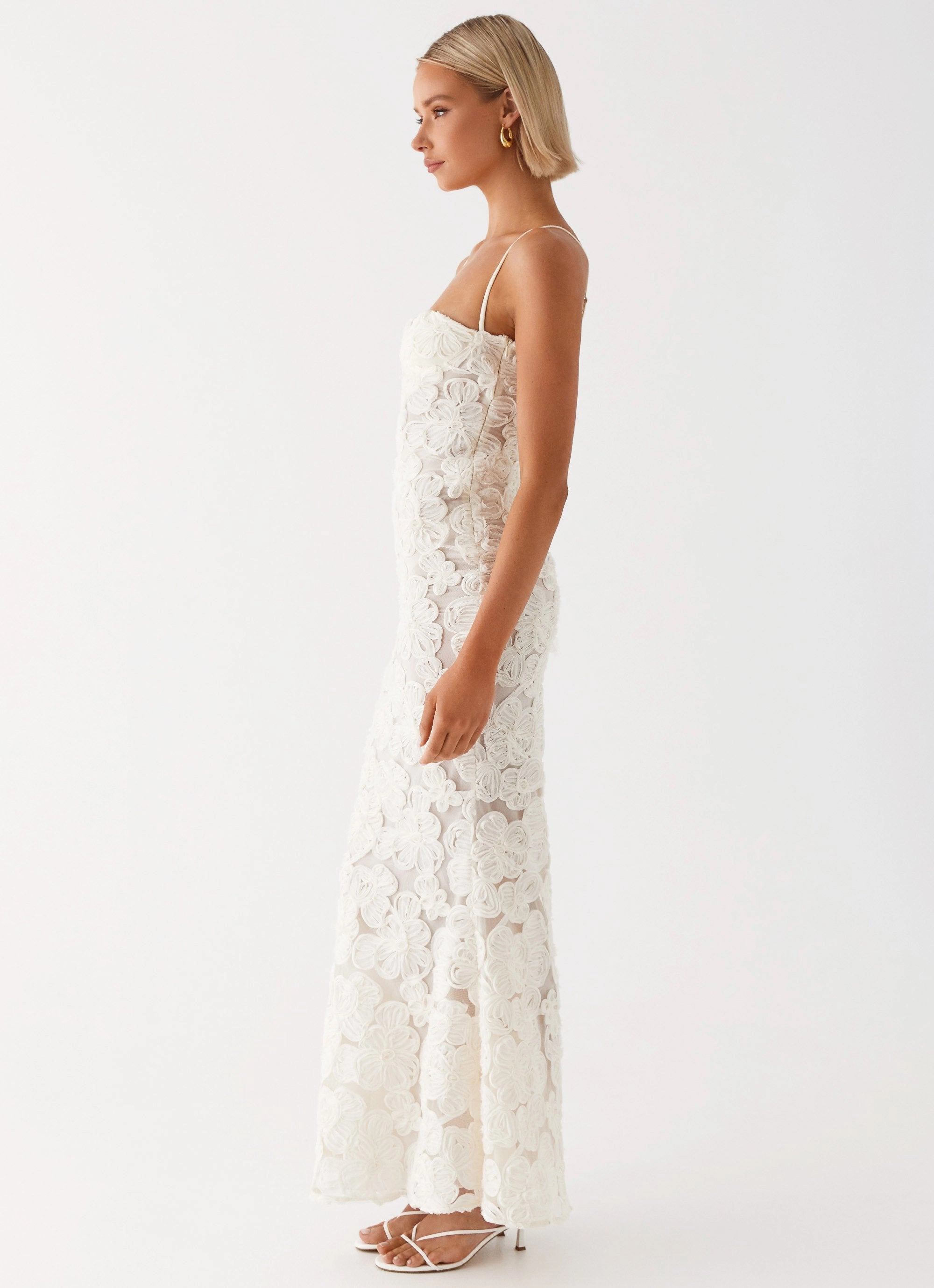 That Girl Maxi Dress - Ivory Texture Soft