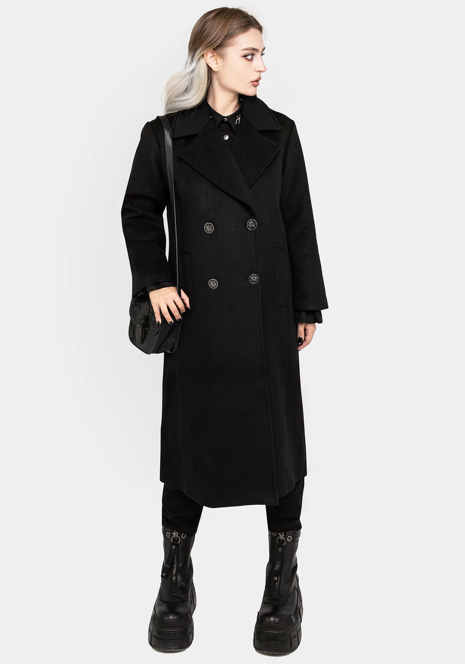 Weight Distribution System Theia Double Breasted Longline Wool Blend Coat