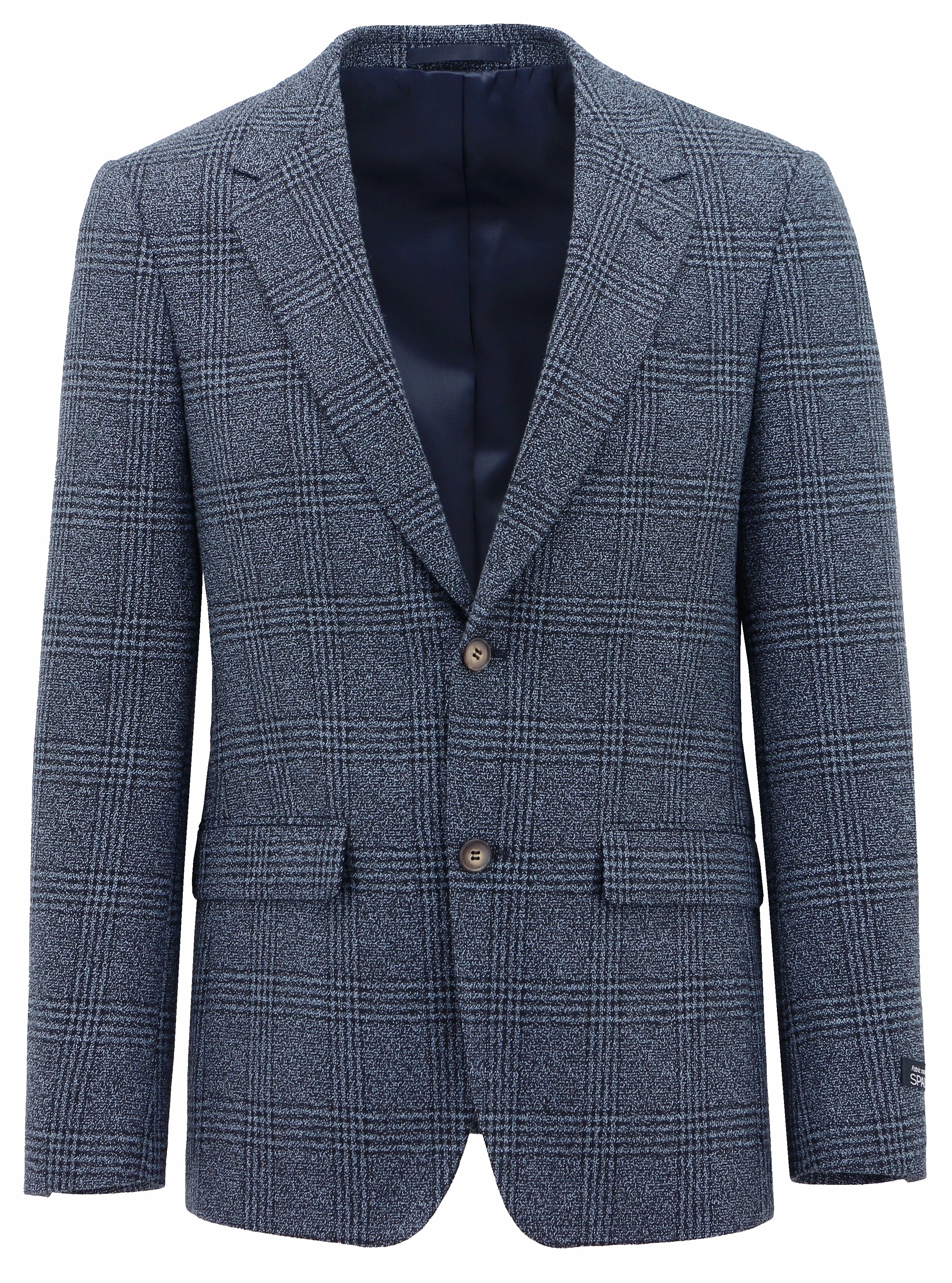 Reflective Safety Trim Fade Resistant Exterior Melrose Blue Checked Sports Jacket