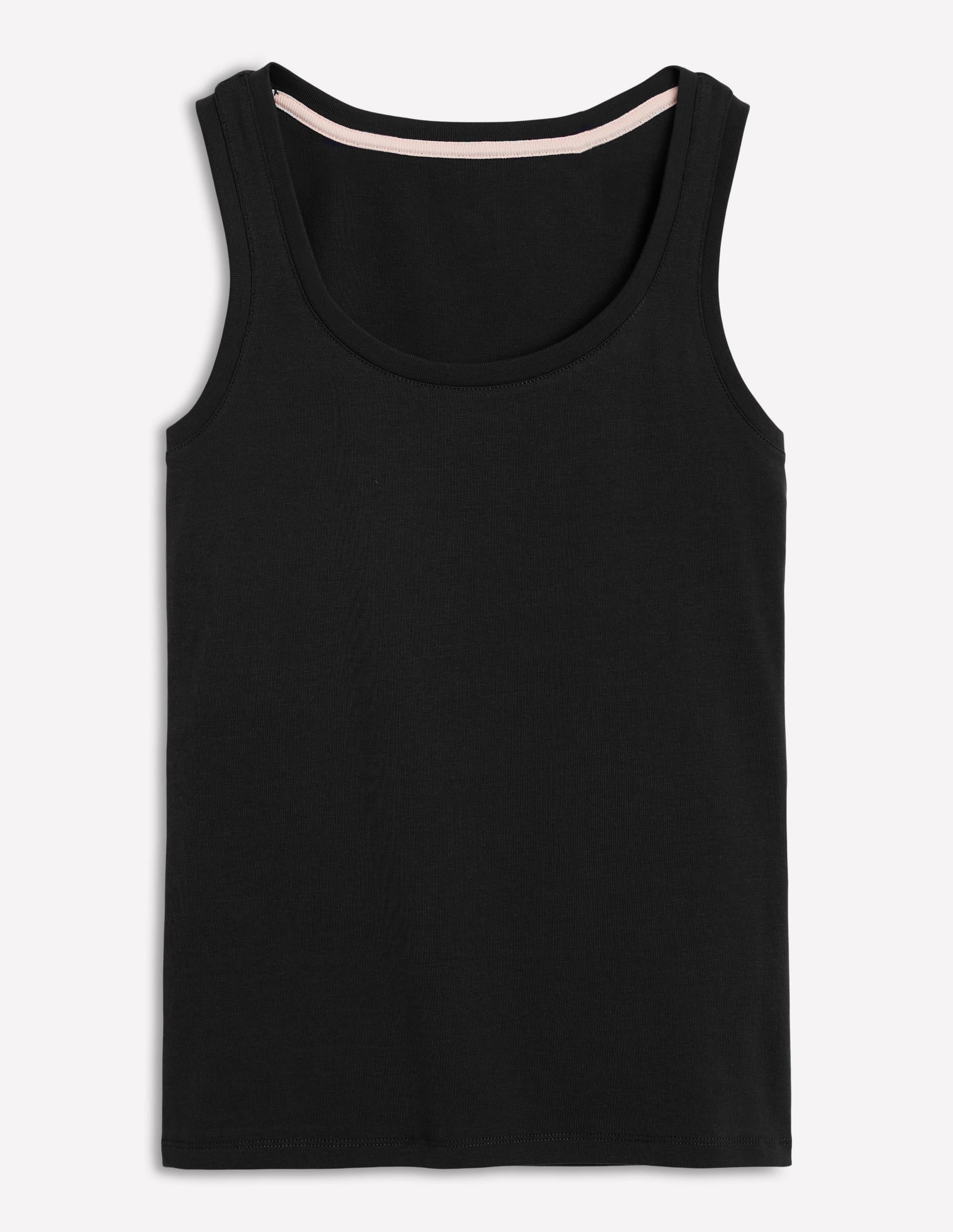 Essential Scoop-Neck Vest-Black CompressionFit