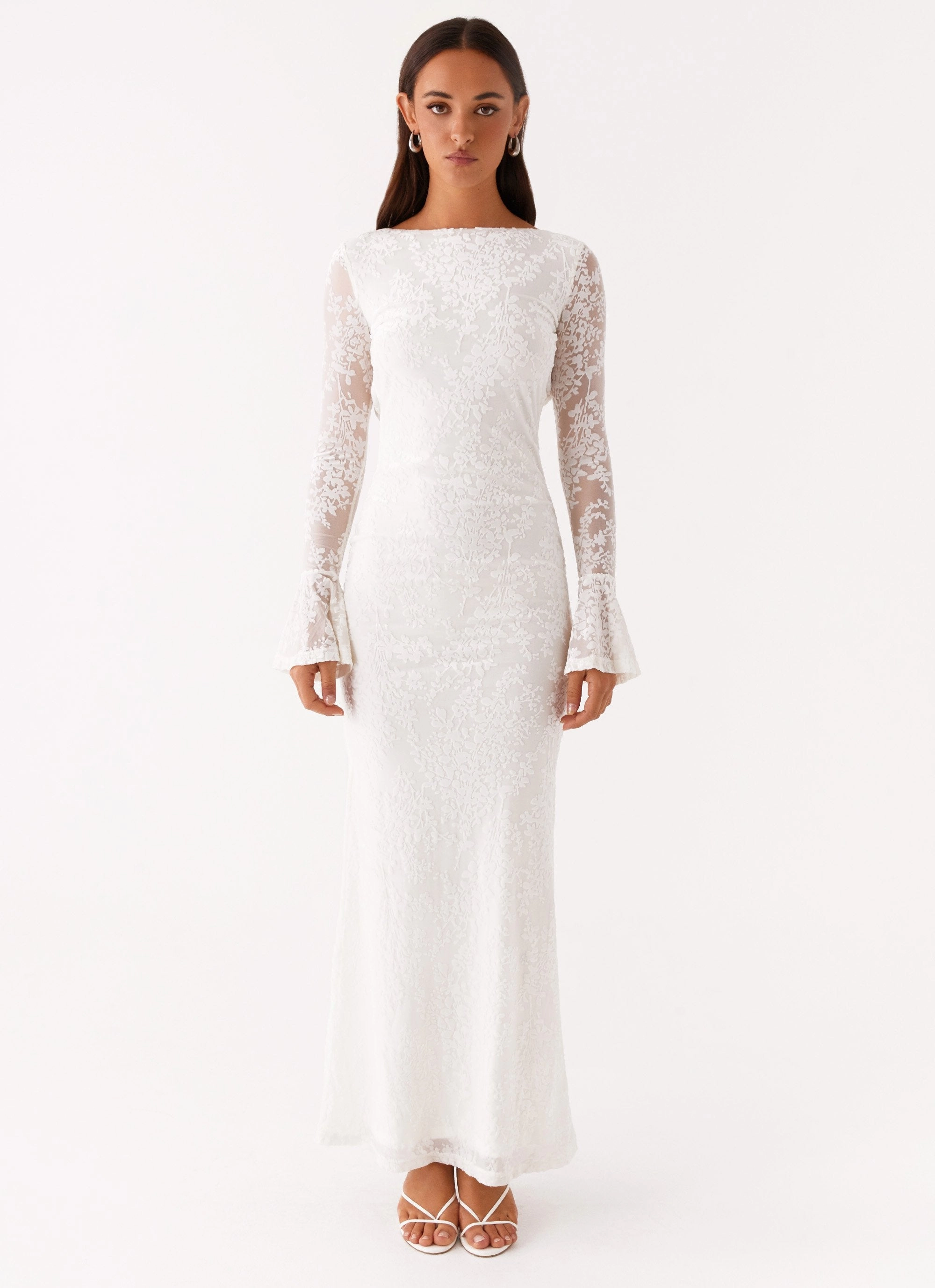 Thriving Maxi Dress - White Pleated-Skirt Soft Tones
