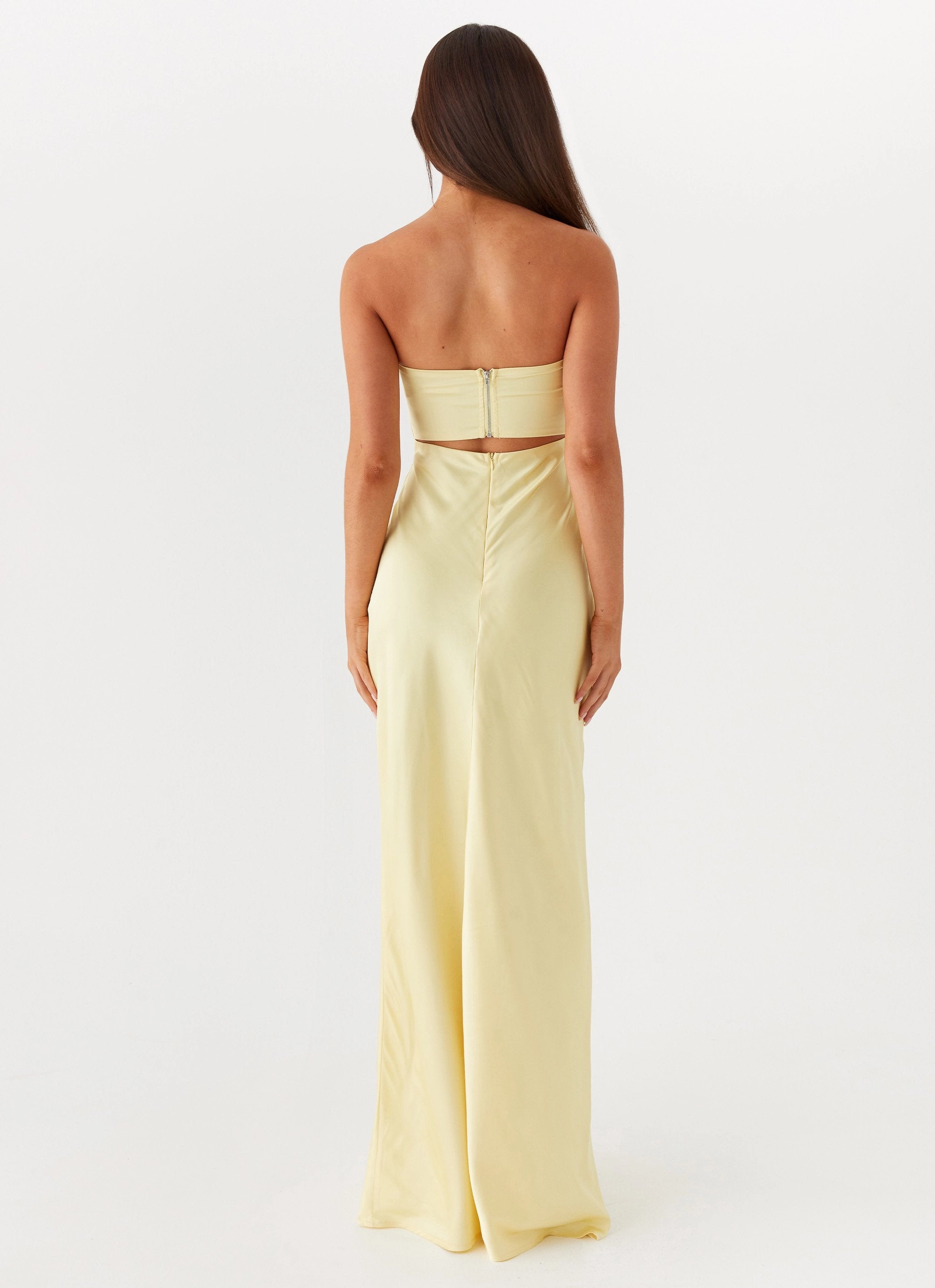 Anytime Fit Tianna Strapless Maxi Dress - Yellow
