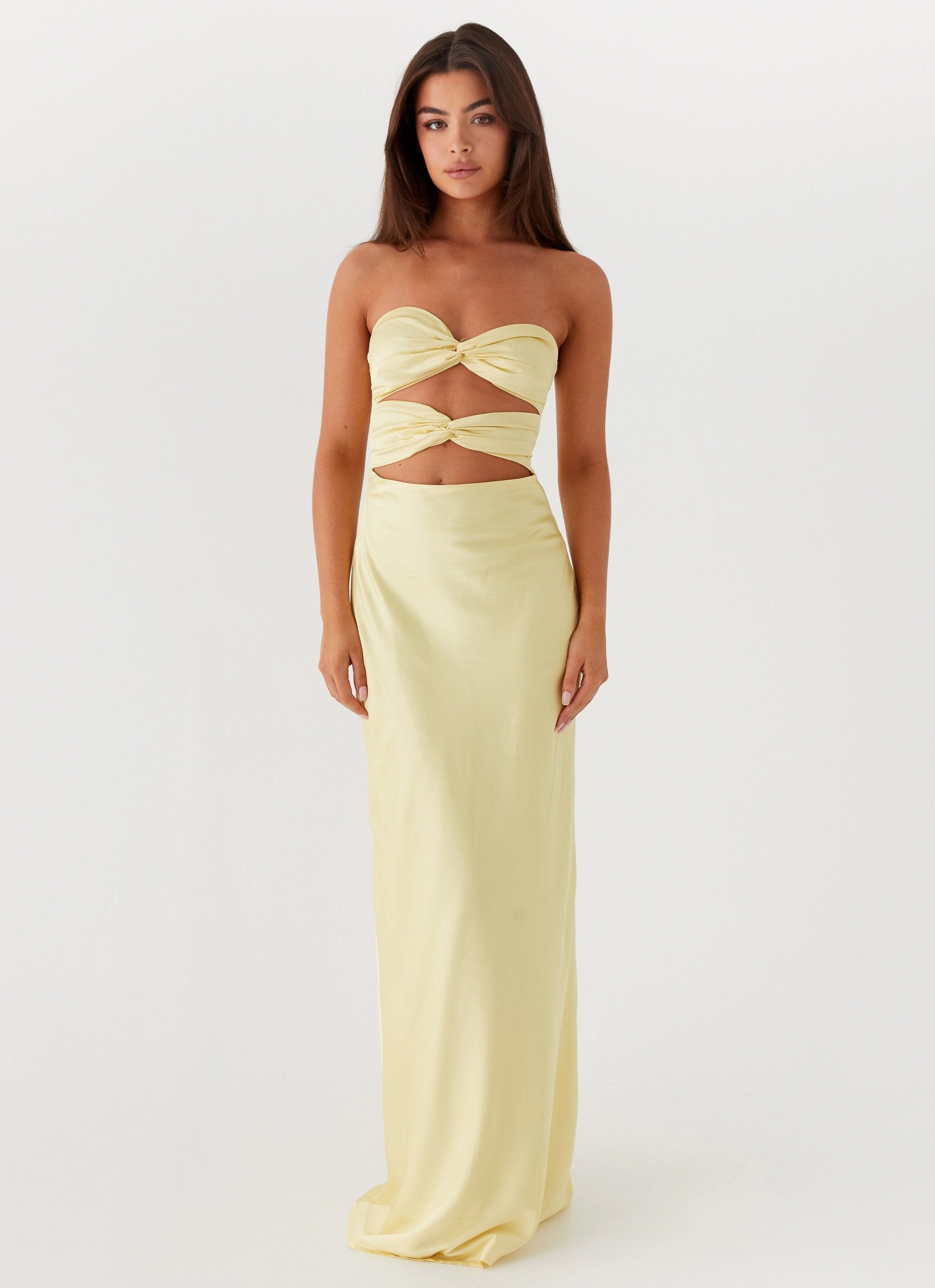 Semi Fit Farm Air Tianna Strapless Maxi Dress - Yellow