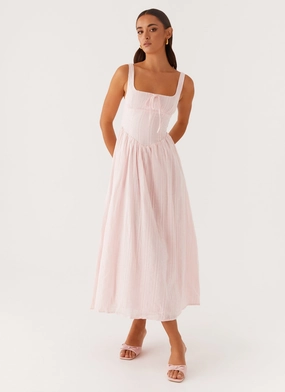 Pascuelle Midi Dress - Pink Versatile Wearable Machine-washable
