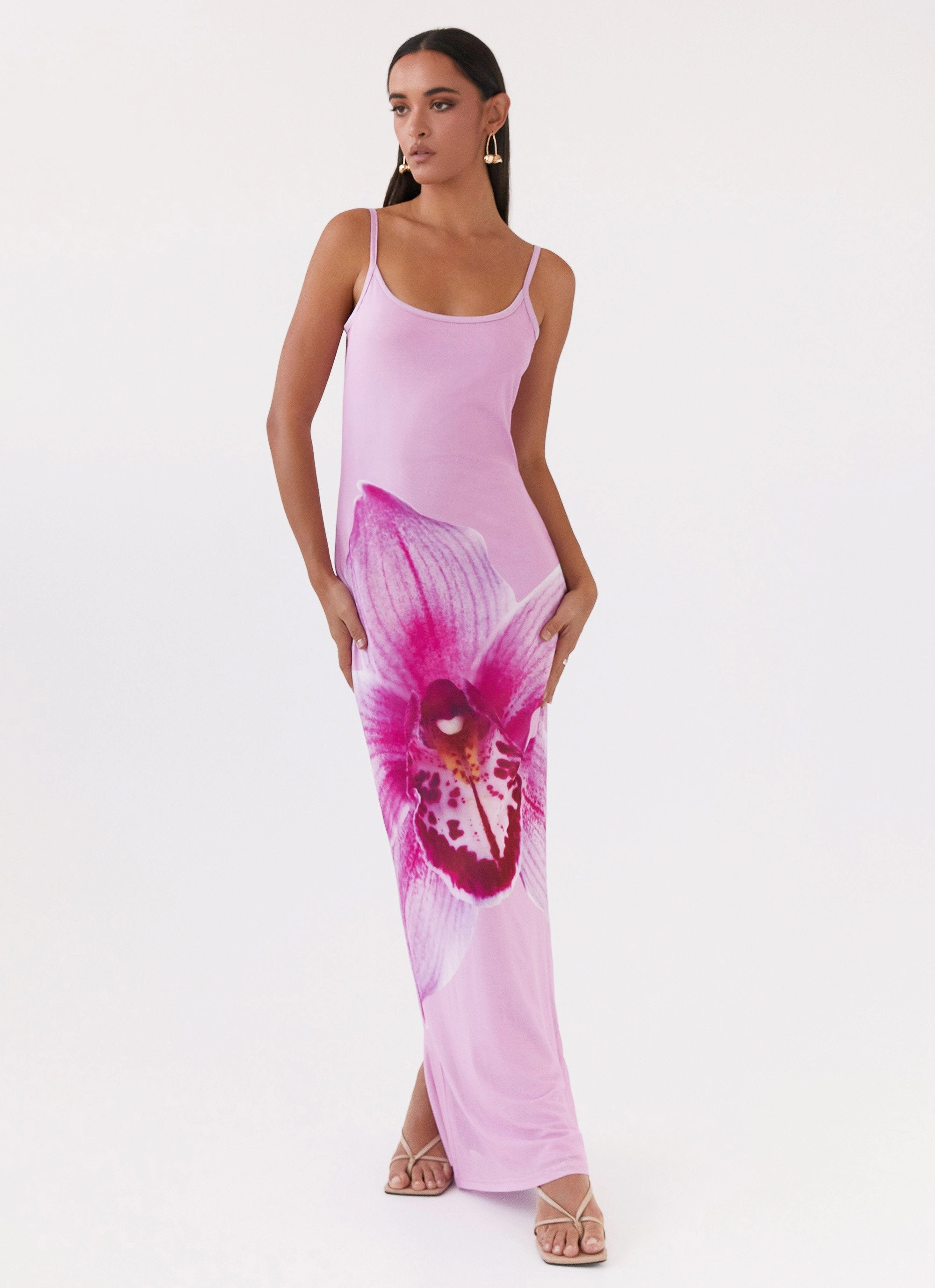 Winter Classic Bad News Mesh Maxi Dress - Pink Magnolia