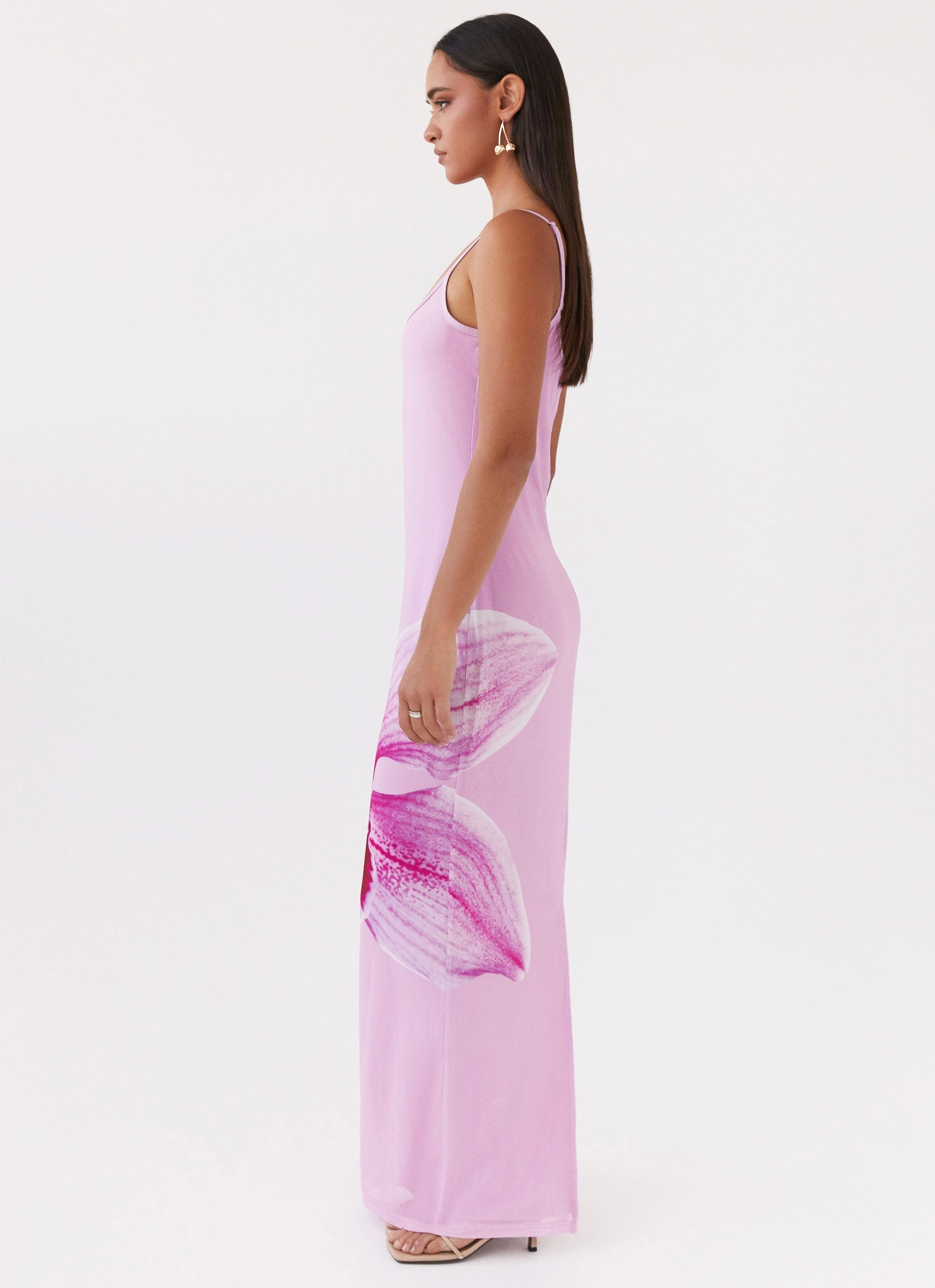 Perfect Layering Office Cool Bad News Mesh Maxi Dress - Pink Magnolia