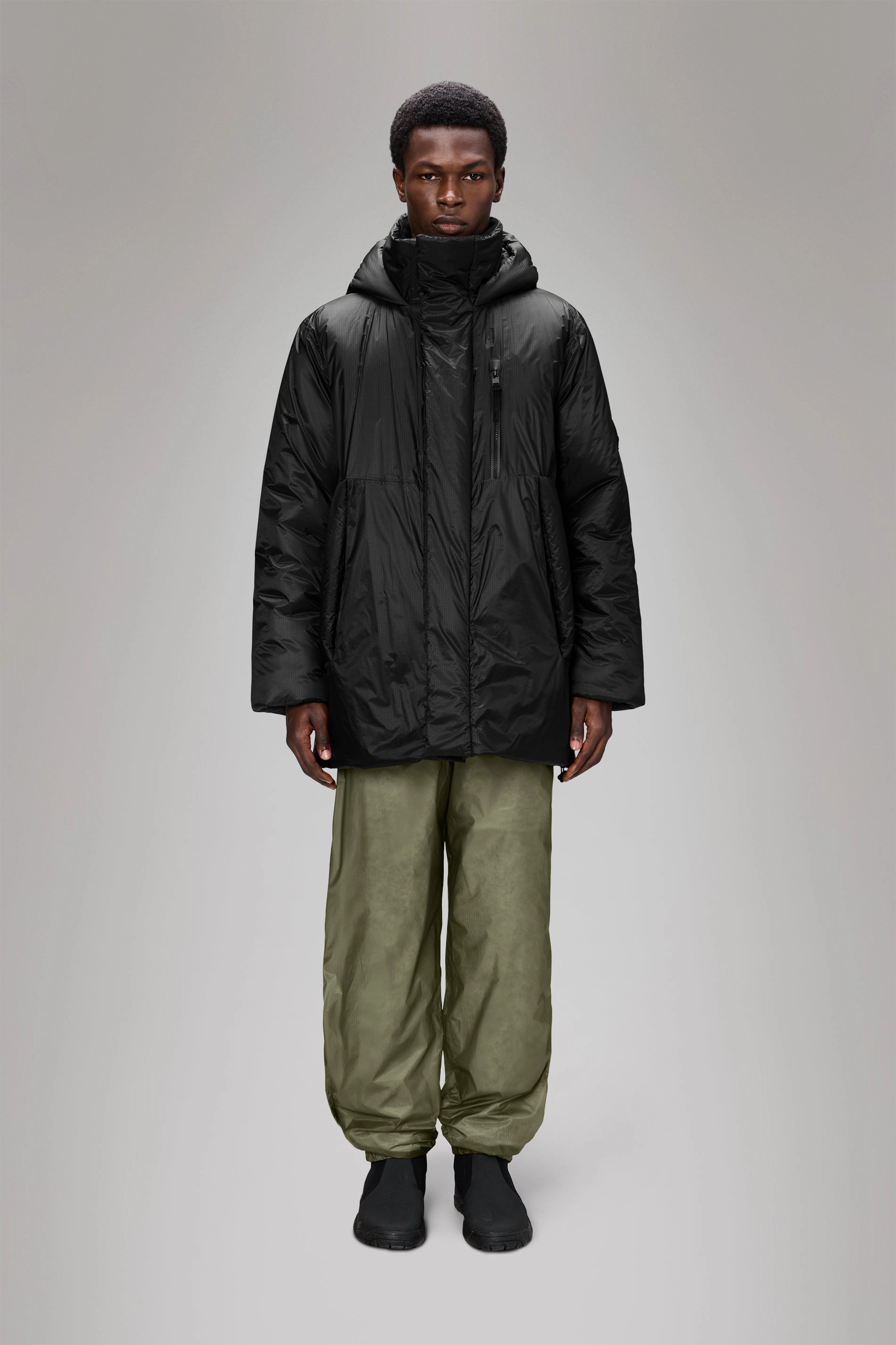 Non Irritating Edging Torna Insulated Long Jacket