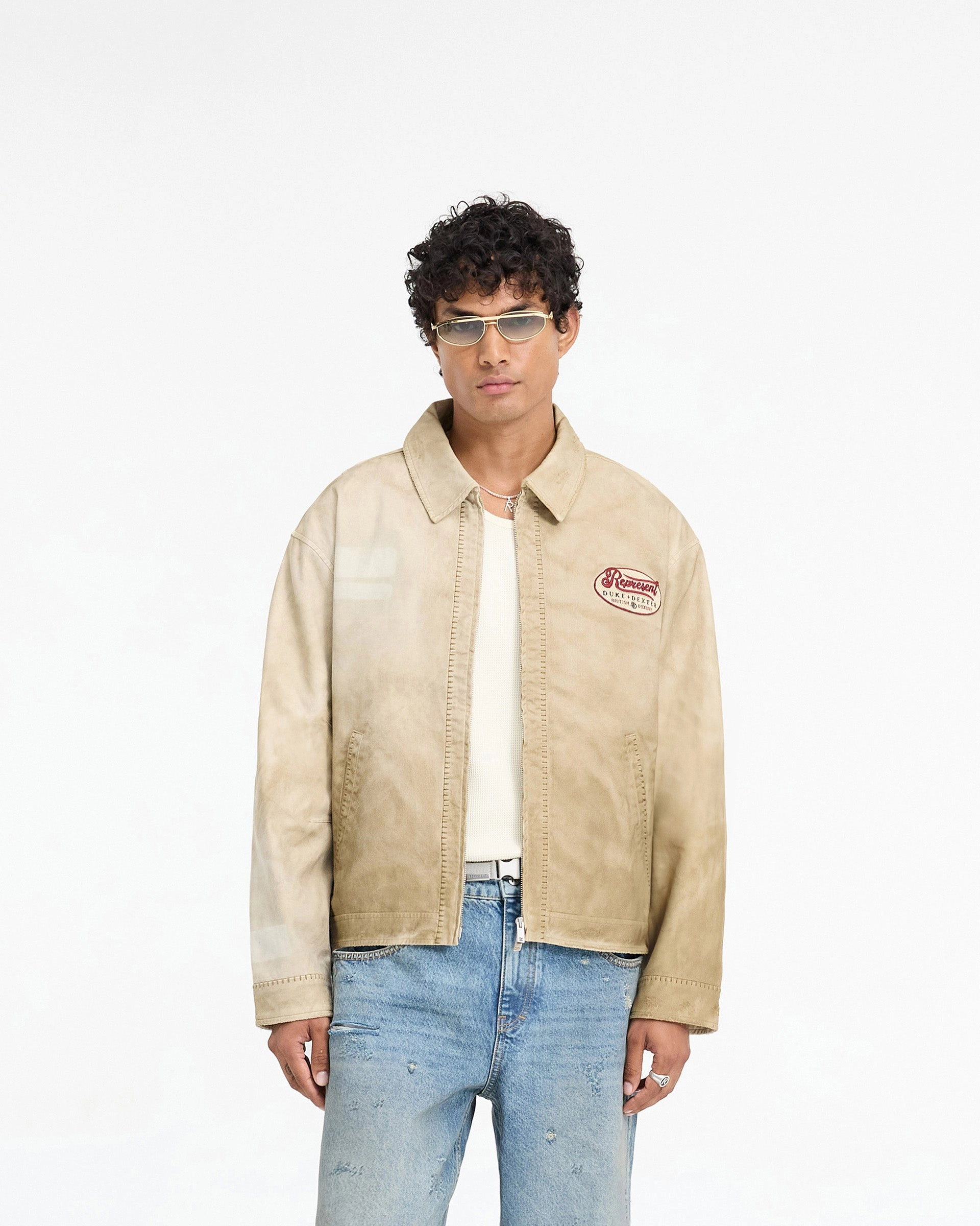 Softshell Technology AntiSnag Lining Material Represent X Duke   Dexter Multi Patch Carpenter Jacket - Sand