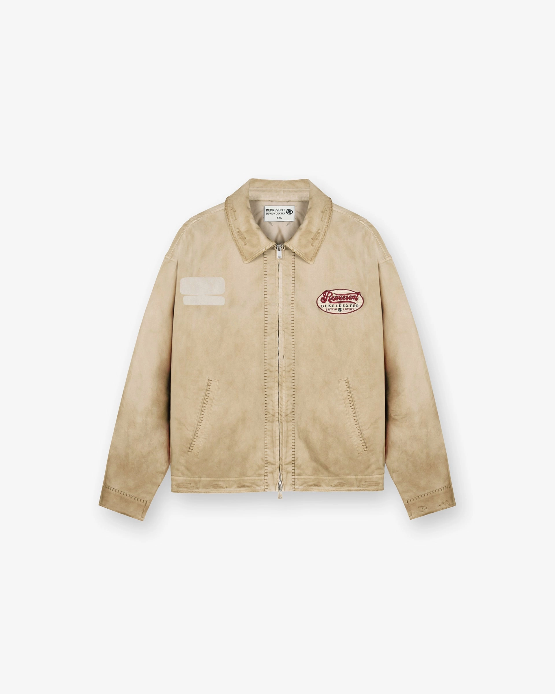 Represent X Duke   Dexter Multi Patch Carpenter Jacket - Sand BreathableFabric Fashion Use