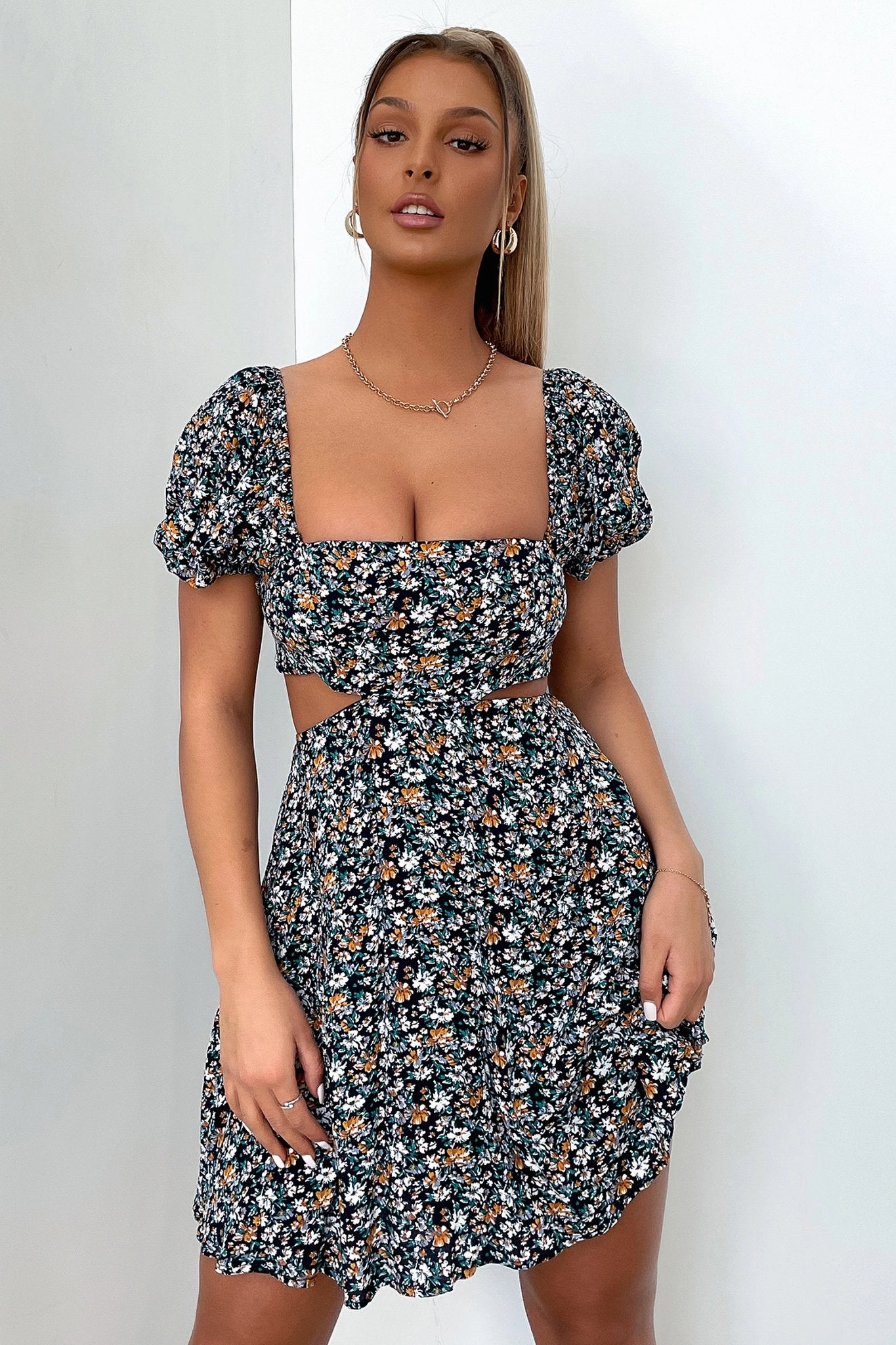 Photo Bright Tracey Dress - Navy Floral