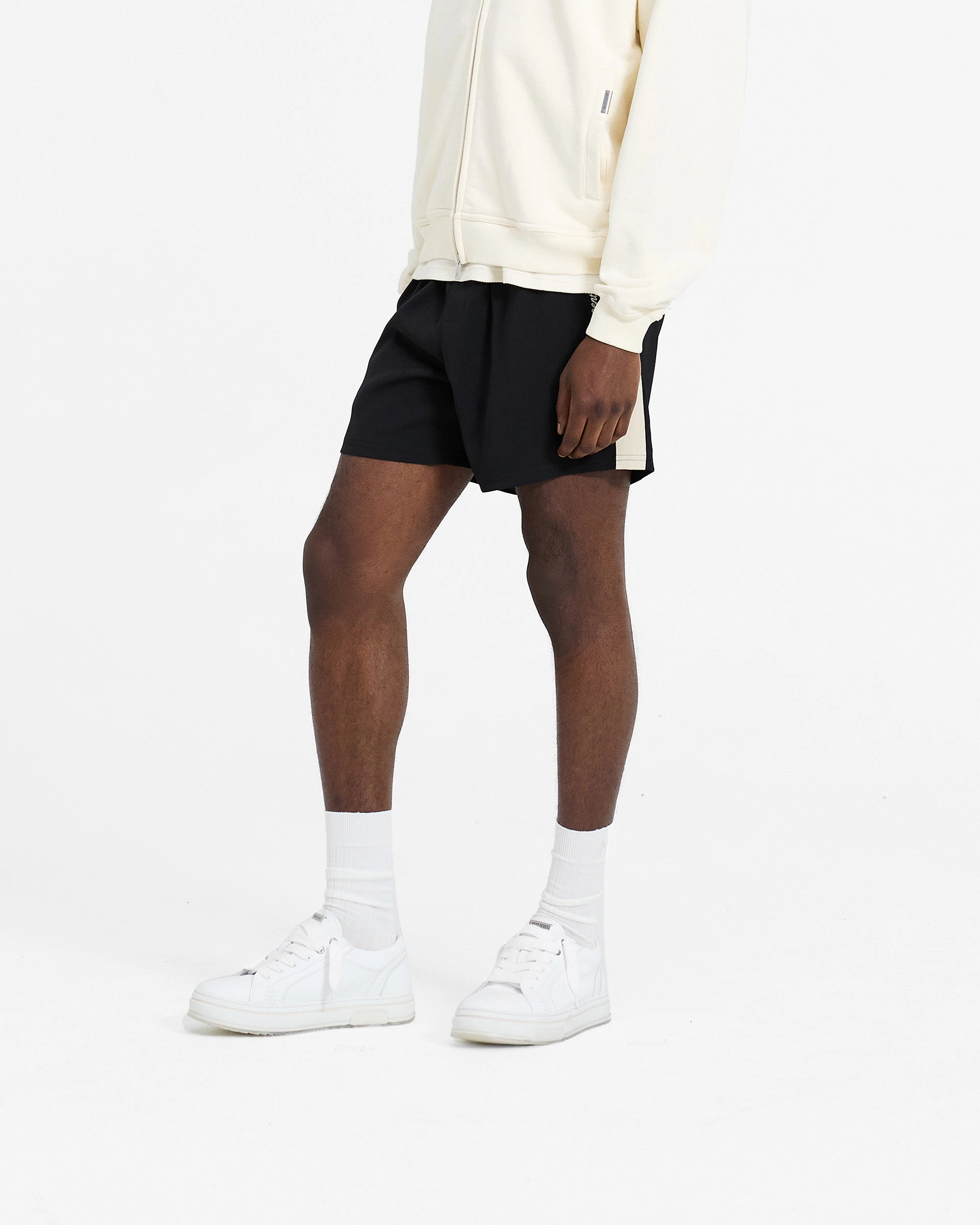 Track Short - Jet Black Non Irritating Seams Sneakers