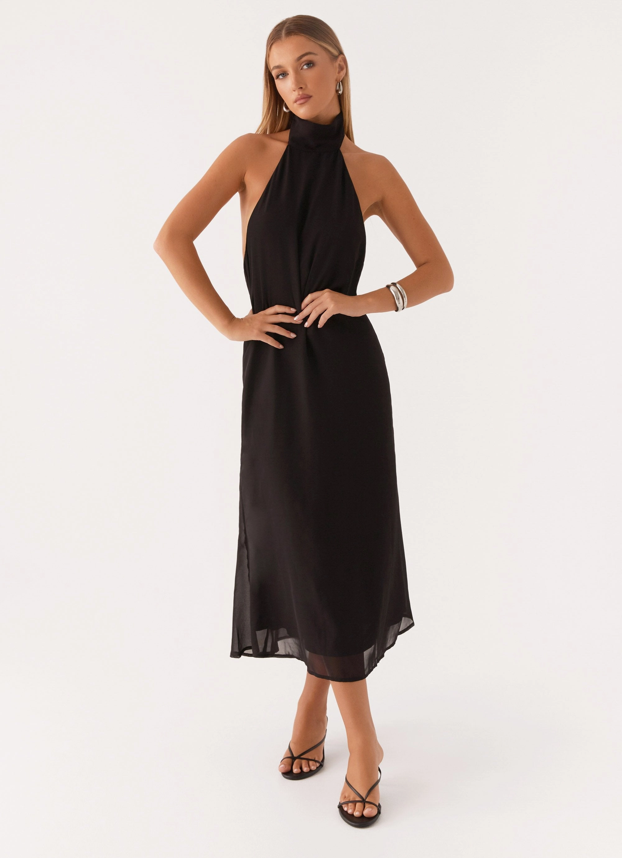 Emmalyn Midi Dress - Black Layer Ready Soft Shape