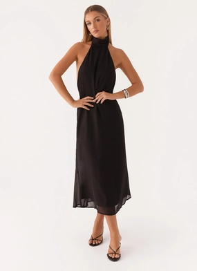 Emmalyn Midi Dress - Black Layer Ready Soft Shape
