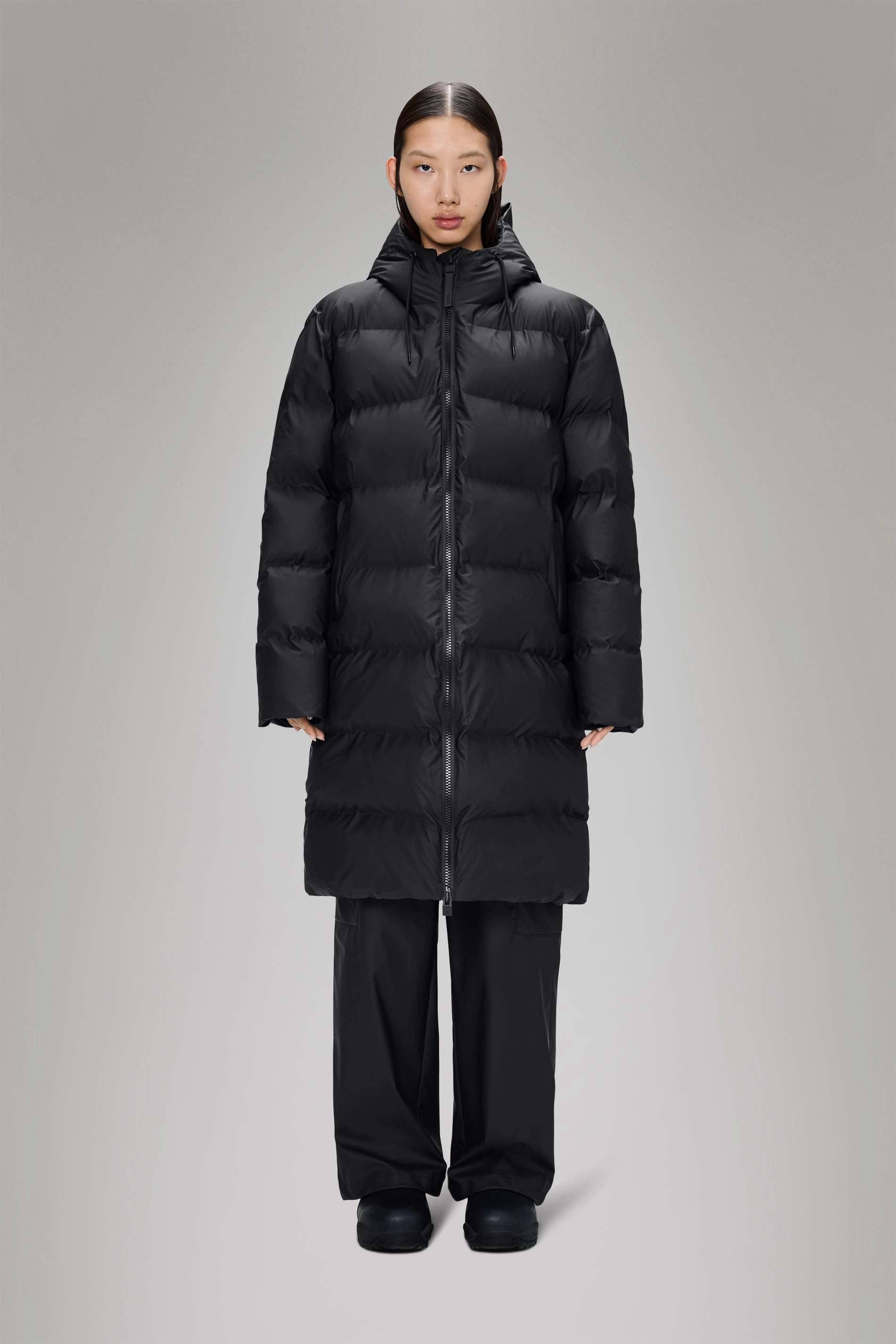 Lightweight Polyester Blend Alta Longer Puffer Jacket