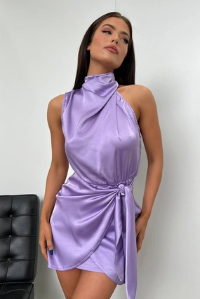 Santorini Mini Dress - Lilac Minimalist-Style Pure Aesthetic