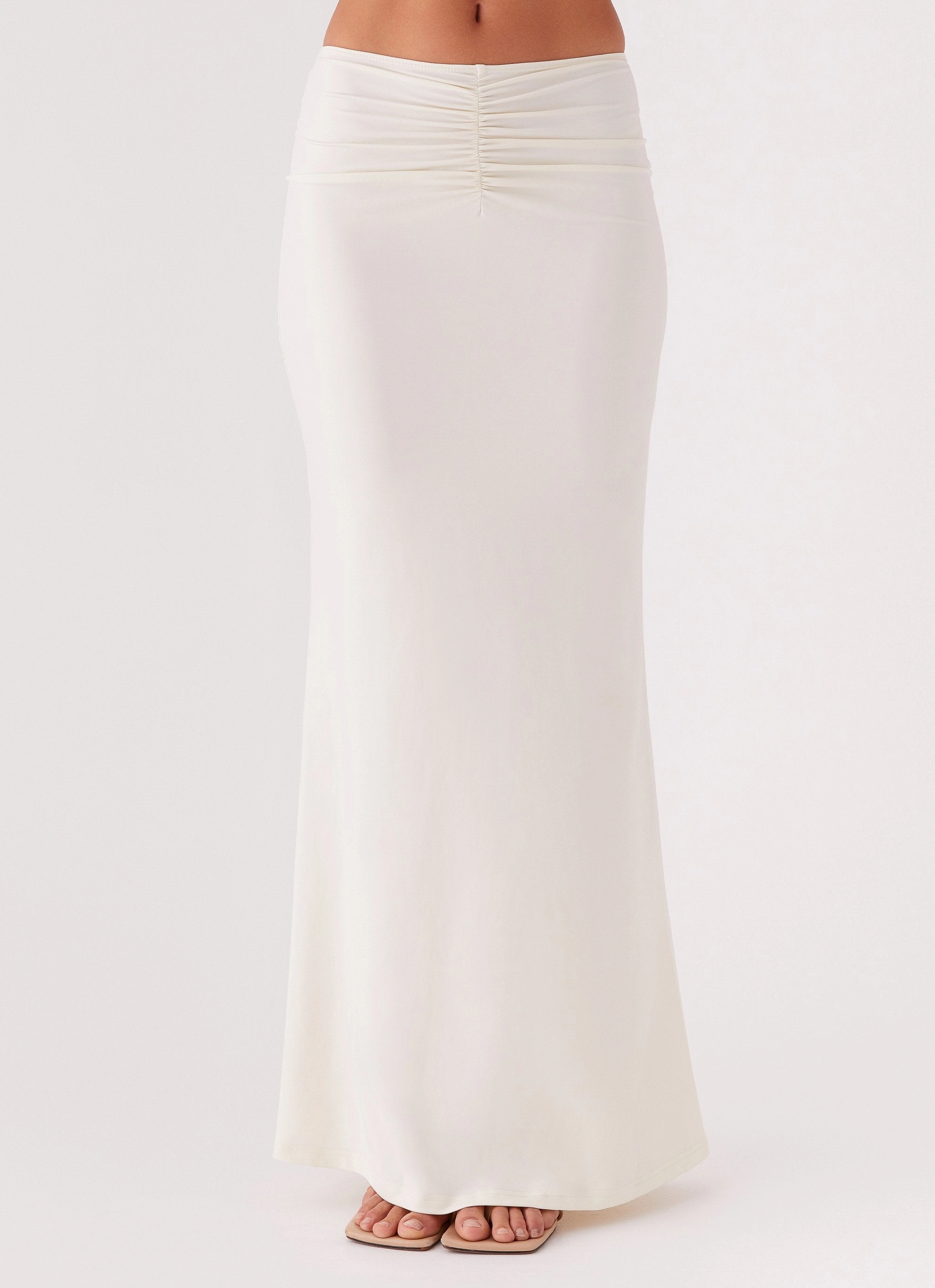 Twist Knot Details Trixie Maxi Skirt - Ivory