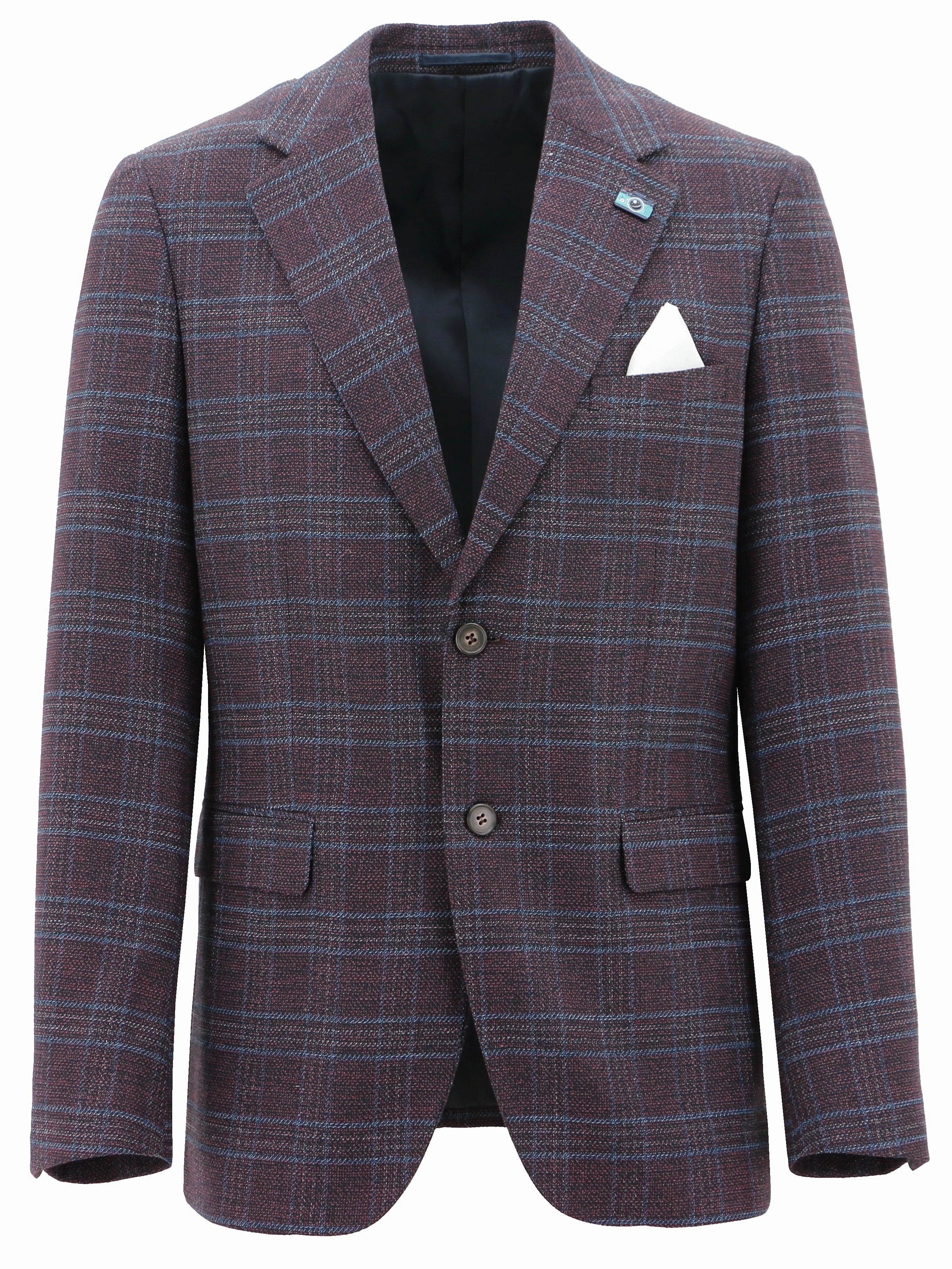 Turin Burgundy Checked Sports Jacket Wardrobe Essential