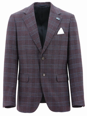 Turin Burgundy Checked Sports Jacket Wardrobe Essential