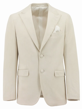 Turin Ivory Sports Jacket Temperature control Reinforced Collar Structure