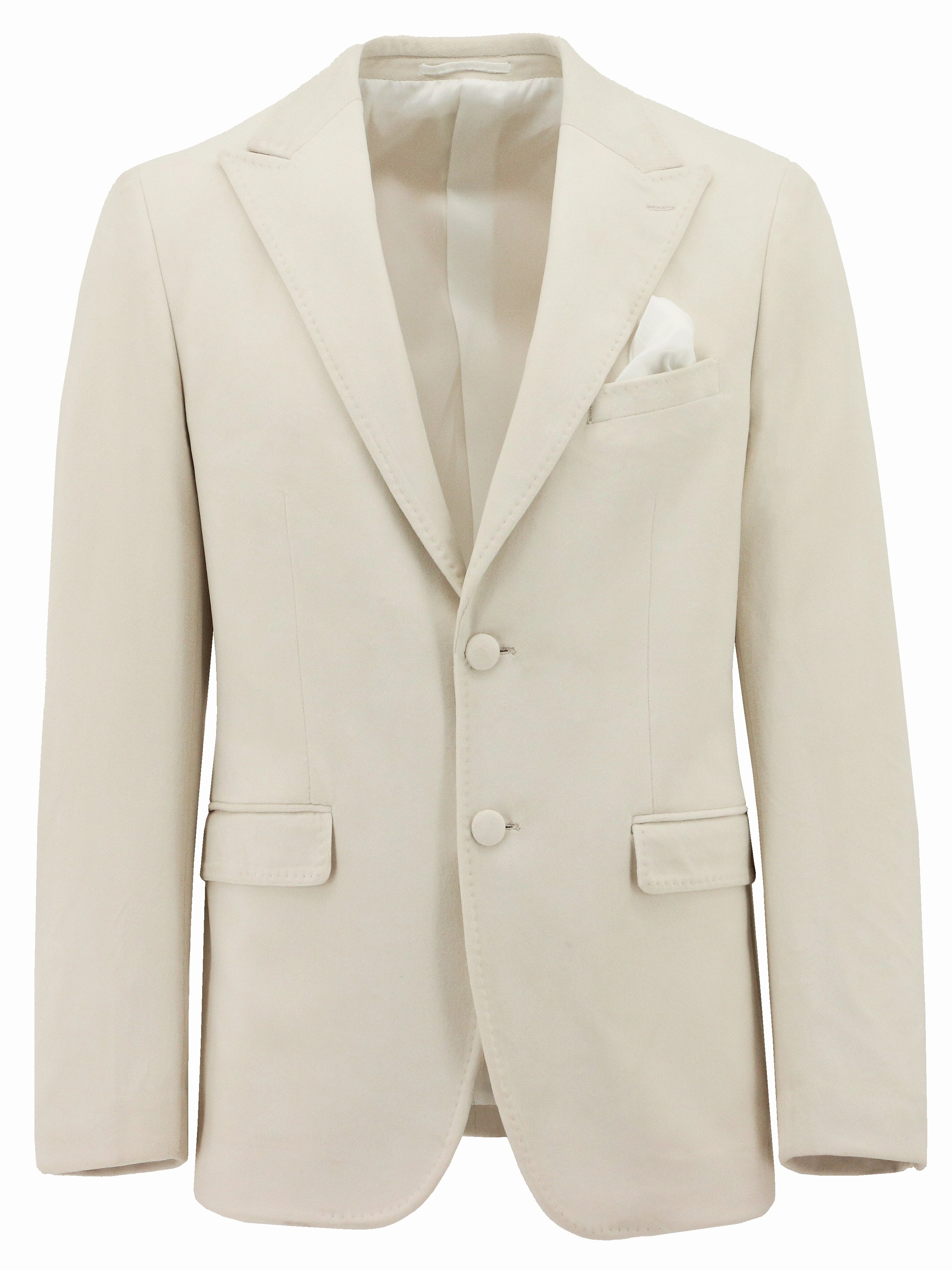 Turin Ivory Sports Jacket Temperature control Reinforced Collar Structure